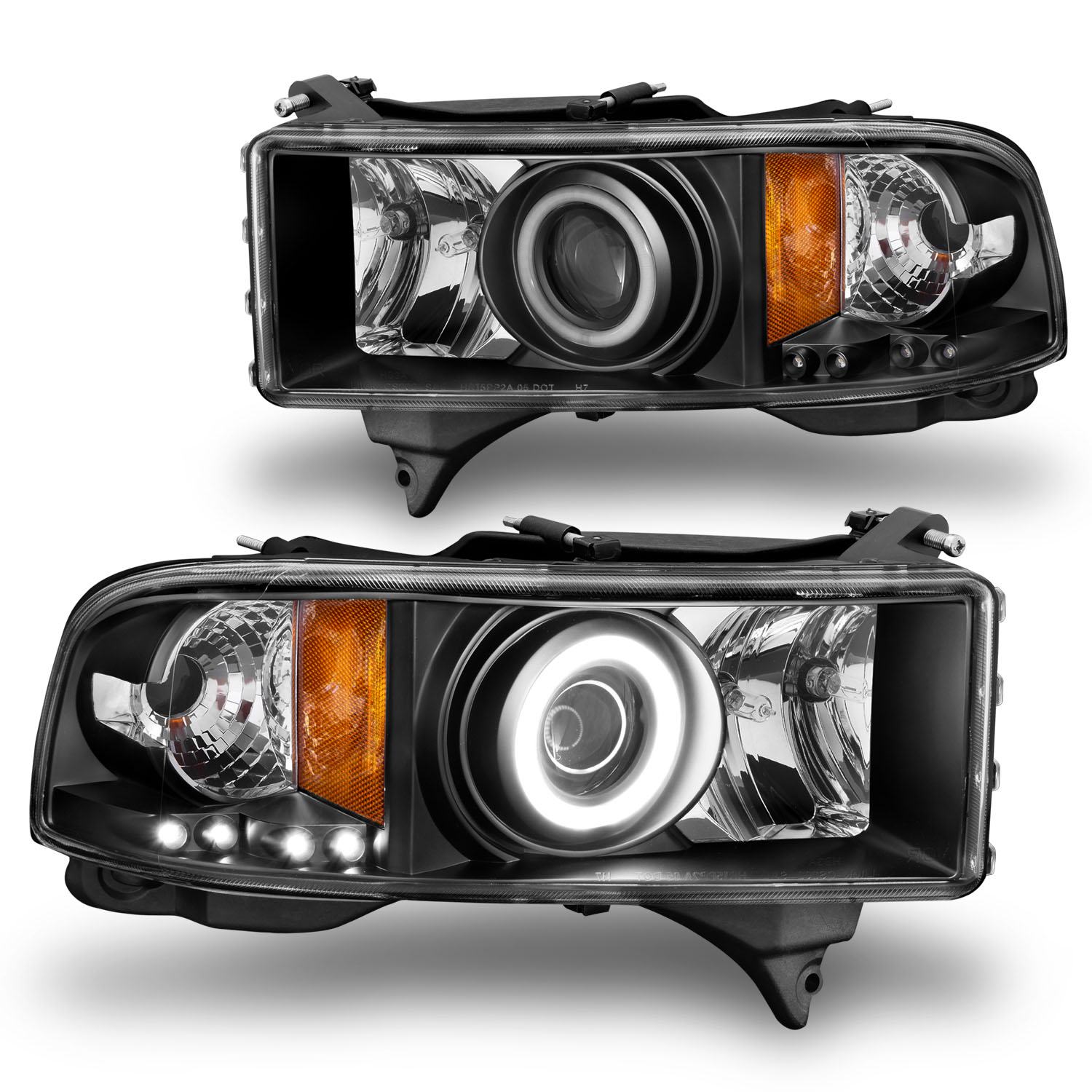 Headlight Set For 97-01 Dodge Ram 1500, 94-02 Dodge Ram 2500, 94-02 Dodge Ram 3500