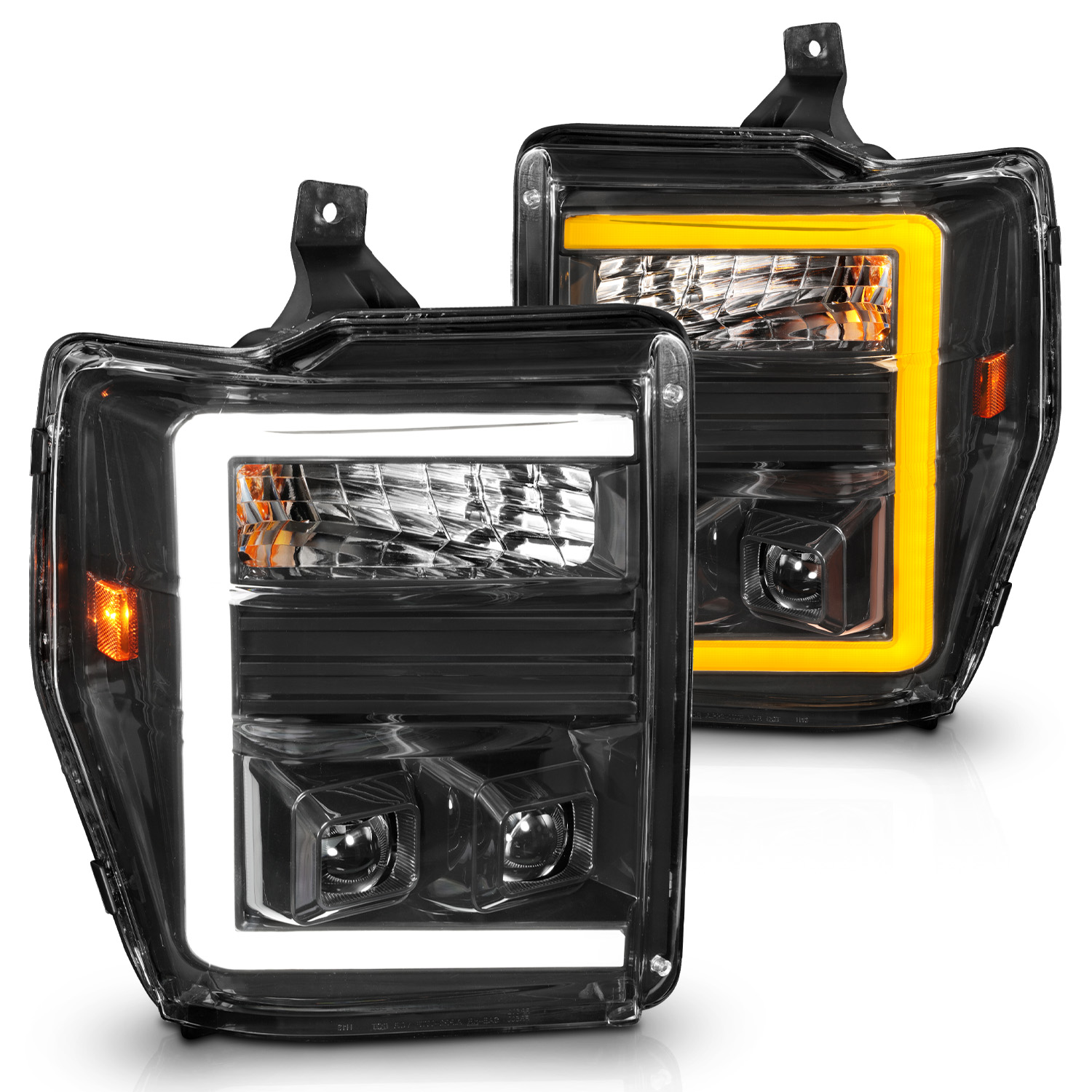 Headlight Set For 10 Ford F-250 Super Duty, 10 Ford F-350 Super Duty, 08-10 Ford F-450 Super Duty, 08-10 Ford F-550 Super Duty
