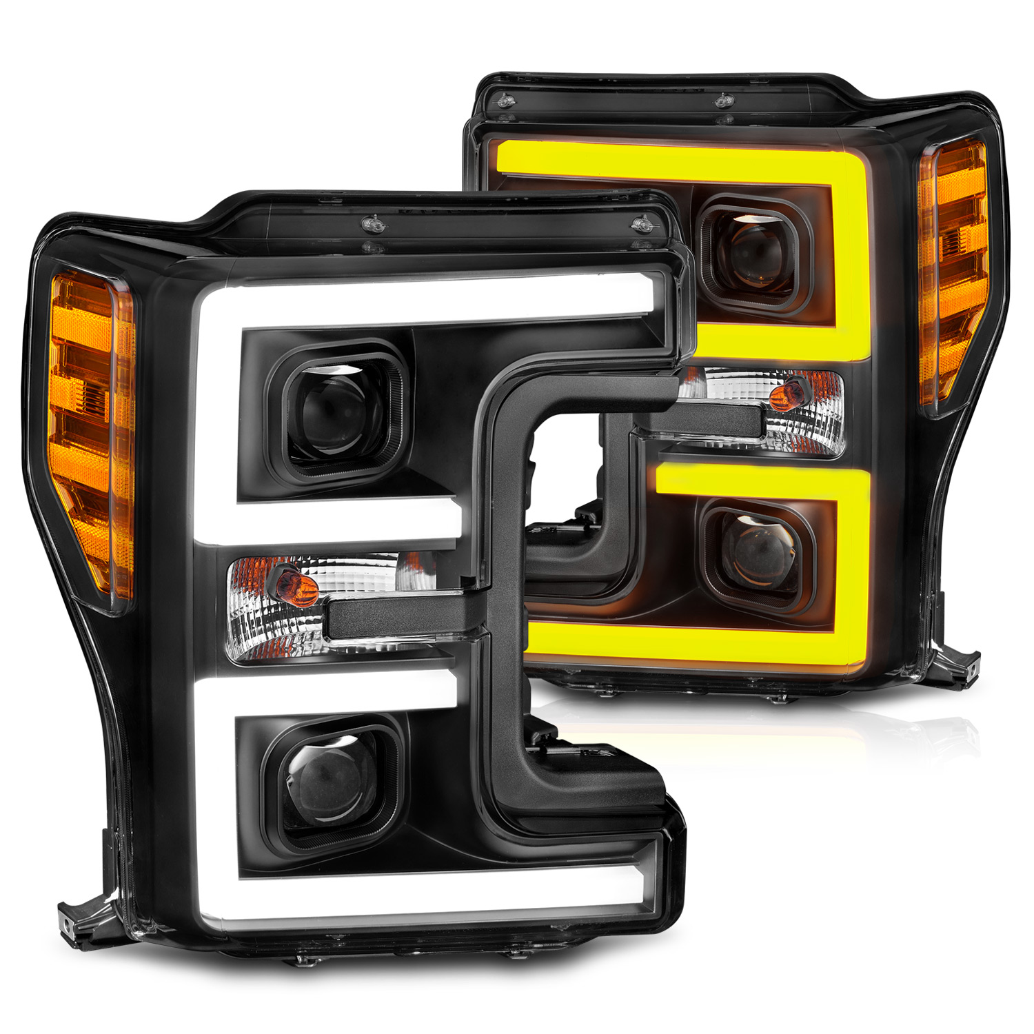 Headlight Set For 17-19 Ford F-250 Super Duty, 17-19 Ford F-350 Super Duty, 17-19 Ford F-450 Super Duty