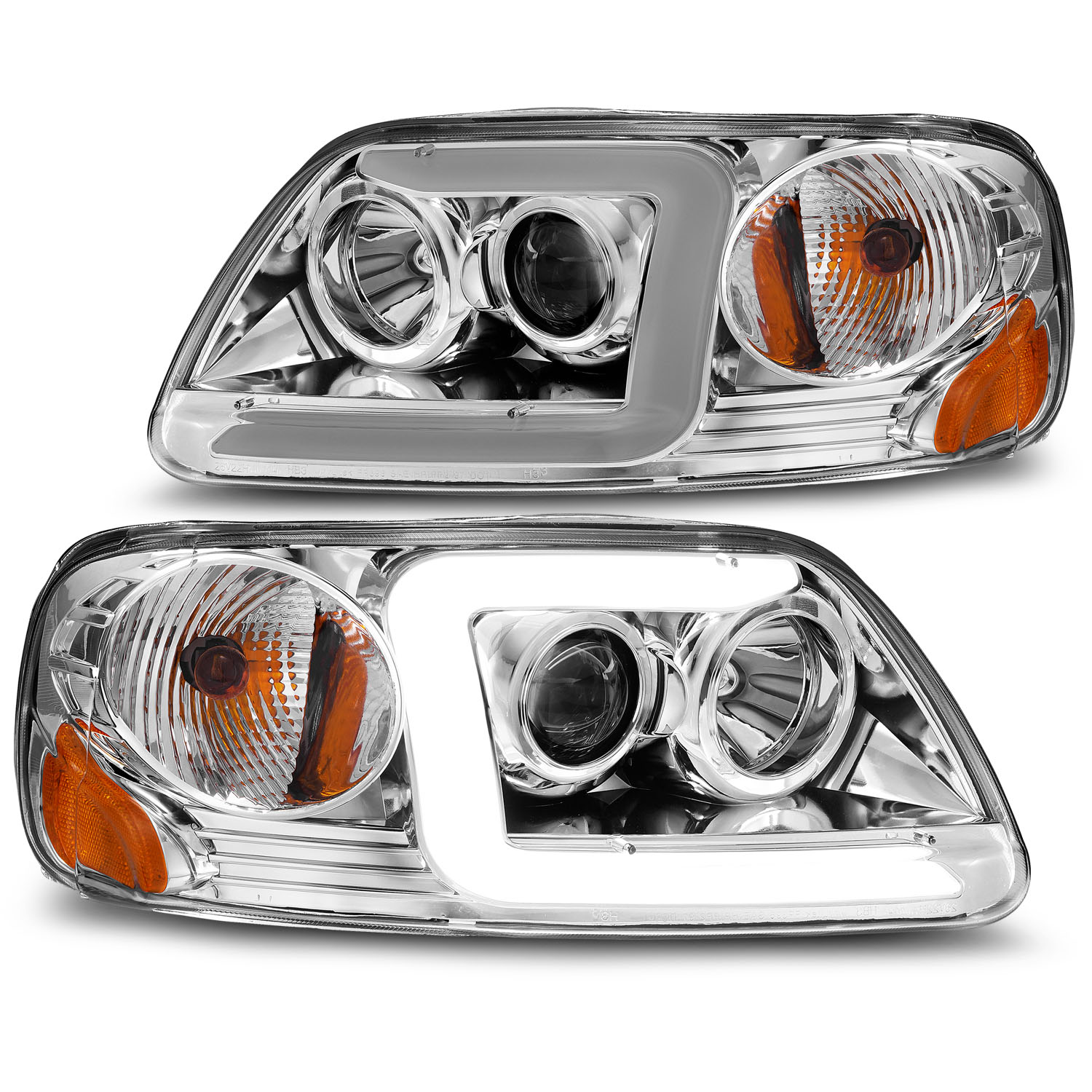 Headlight Set For 97-02 Ford Expedition, 97-03 Ford F-150, 04 Ford F-150 Heritage, 97-99 Ford F-250