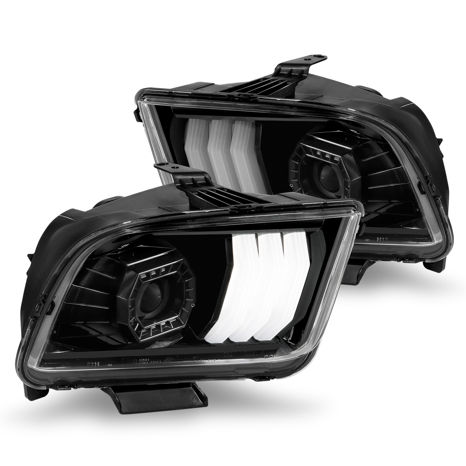 Headlight Set For 05-09 Ford Mustang
