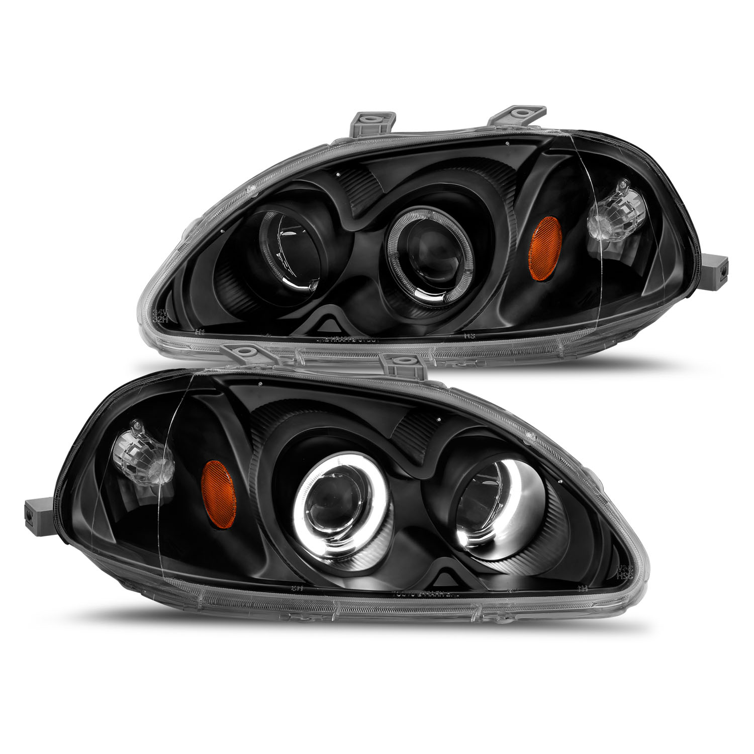 Headlight Set For 96-98 Honda Civic