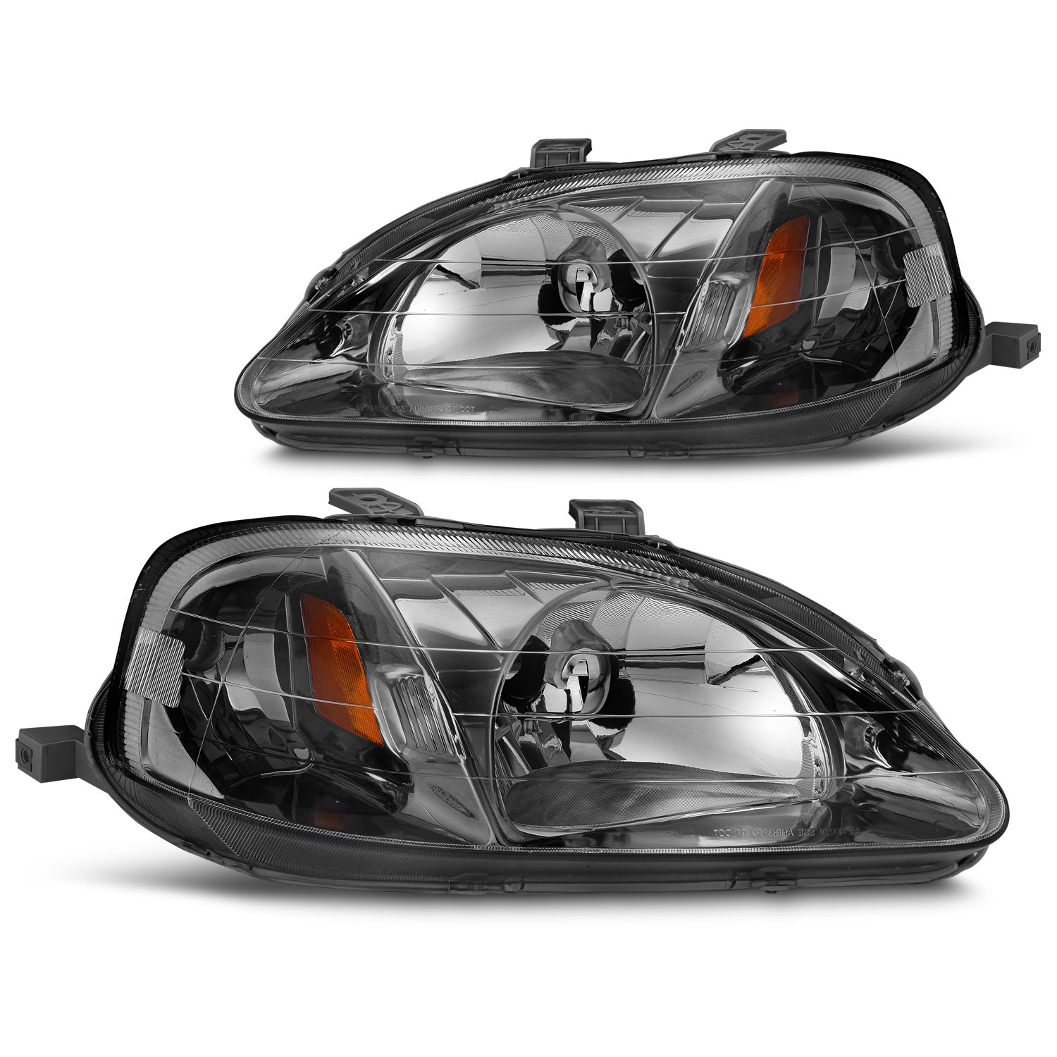 Headlight Set For 99-00 Honda Civic