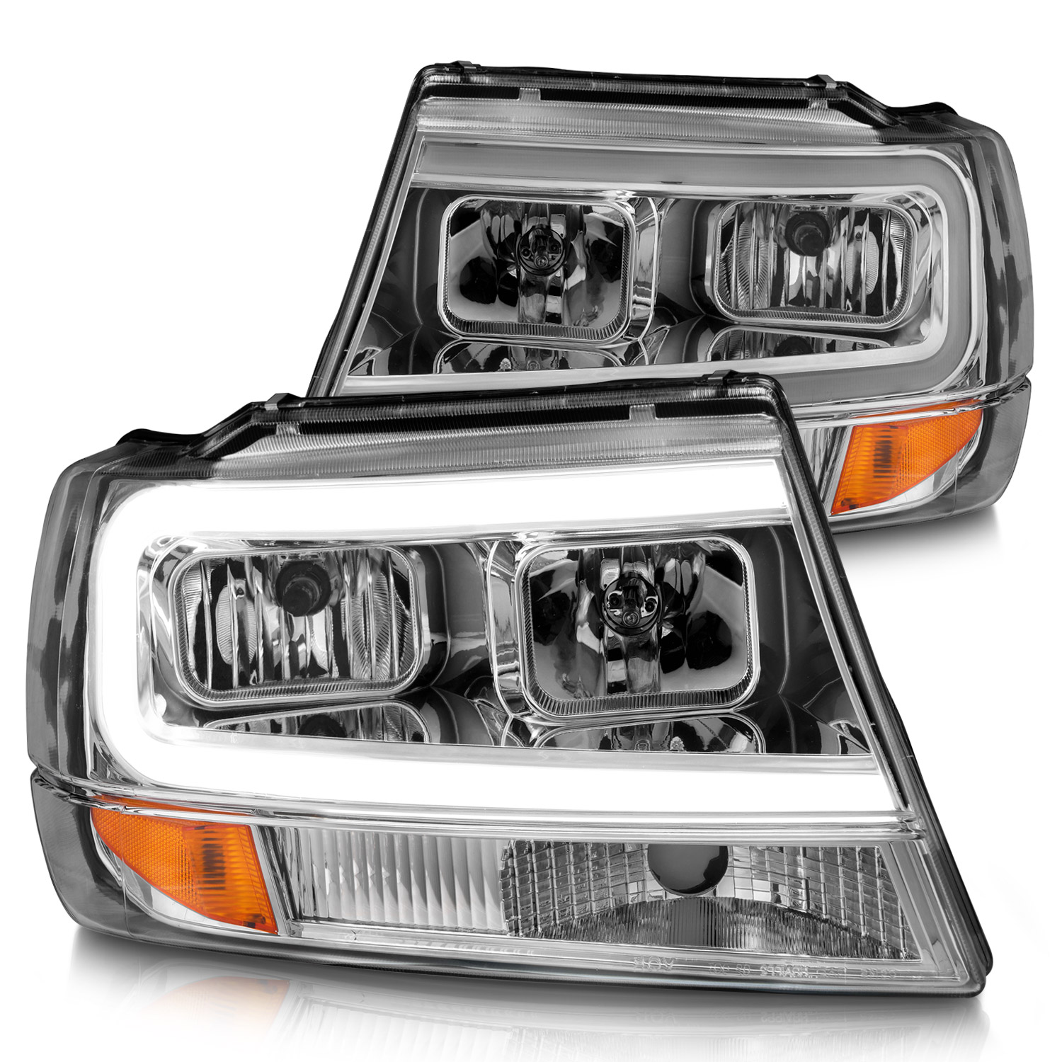 Headlight Set For 99-04 Jeep Grand Cherokee