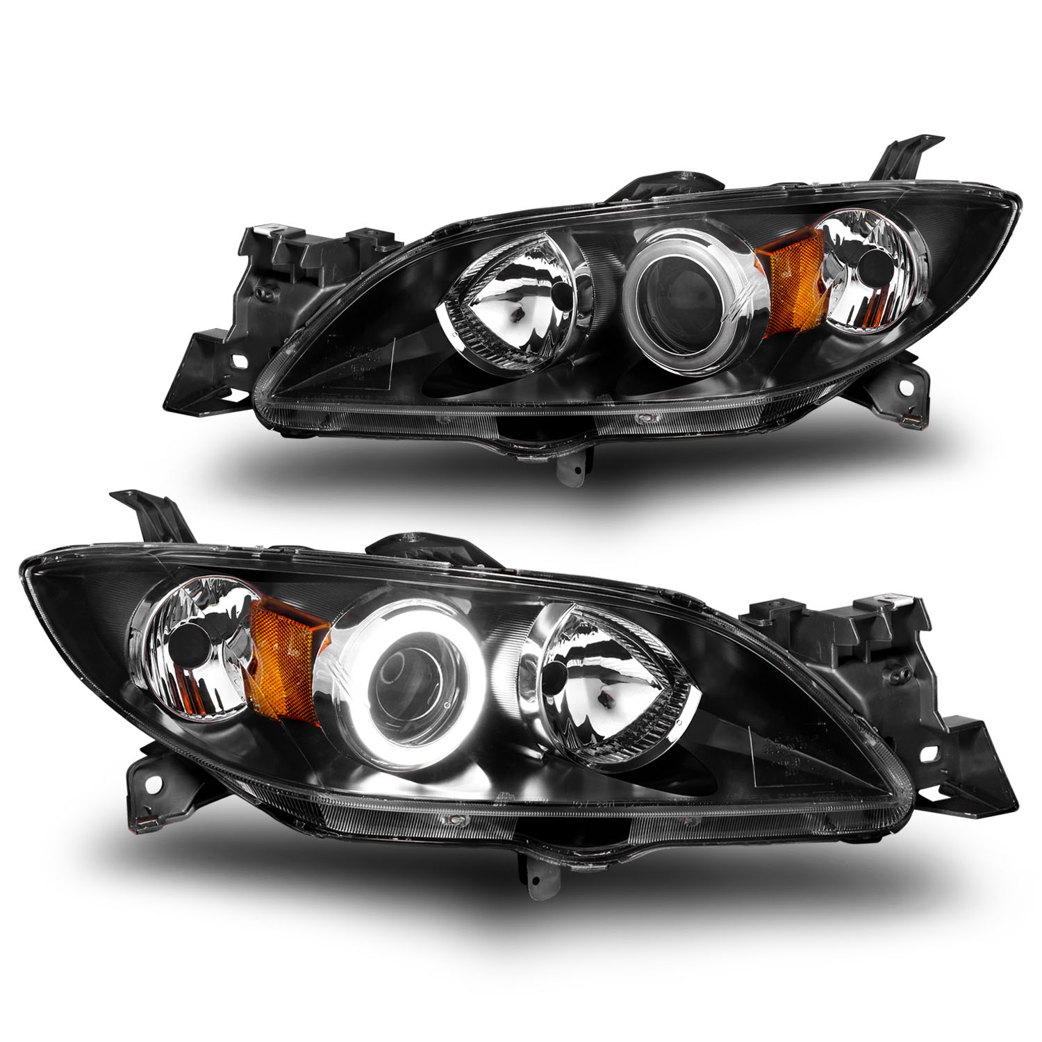 Headlight Set For 04-08 Mazda 3
