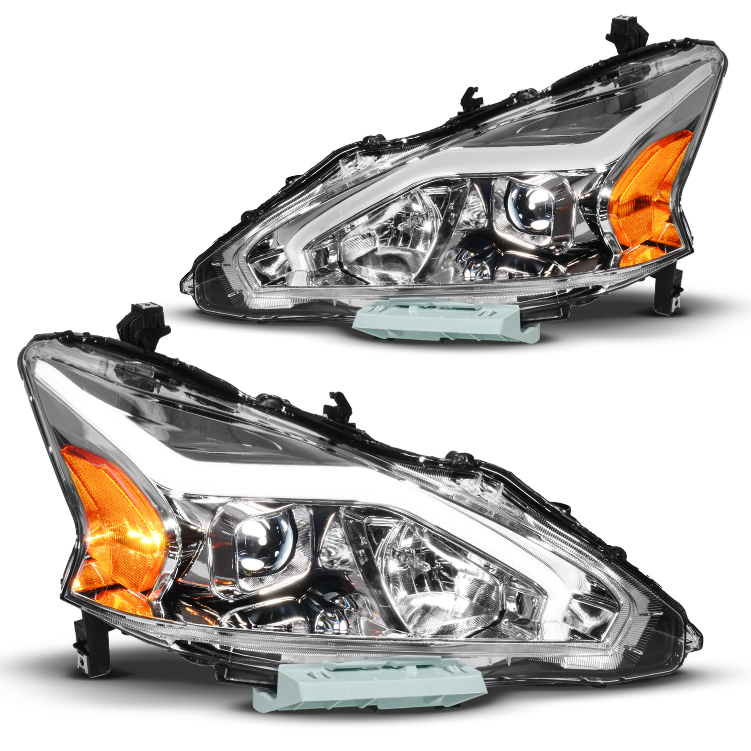 Headlight Set For 13-15 Nissan Altima
