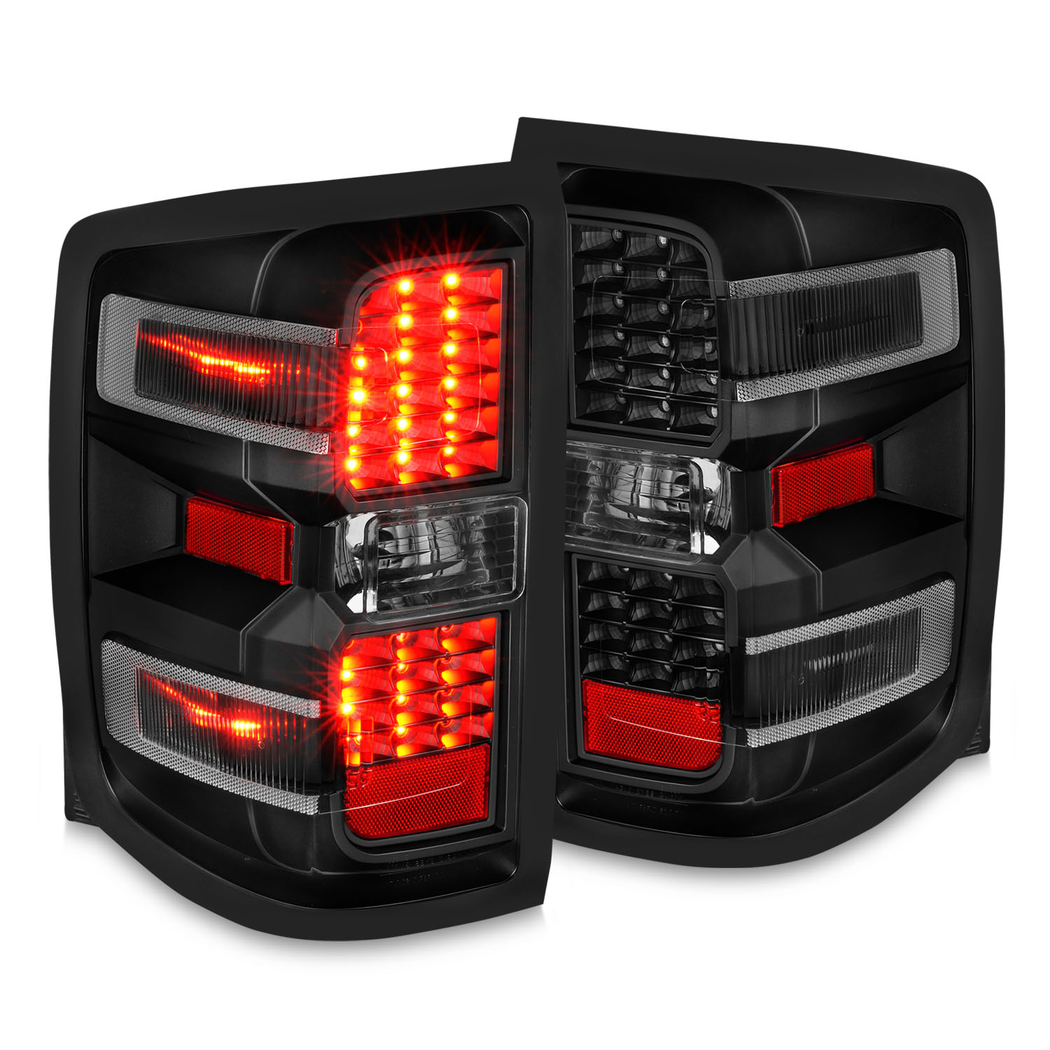Tail Light Set For 14-18 Chevrolet Silverado 1500, 15-19 Chevrolet Silverado 2500 HD, 15-19 Chevrolet Silverado 3500 HD, 15-19 GMC Sierra 3500 HD