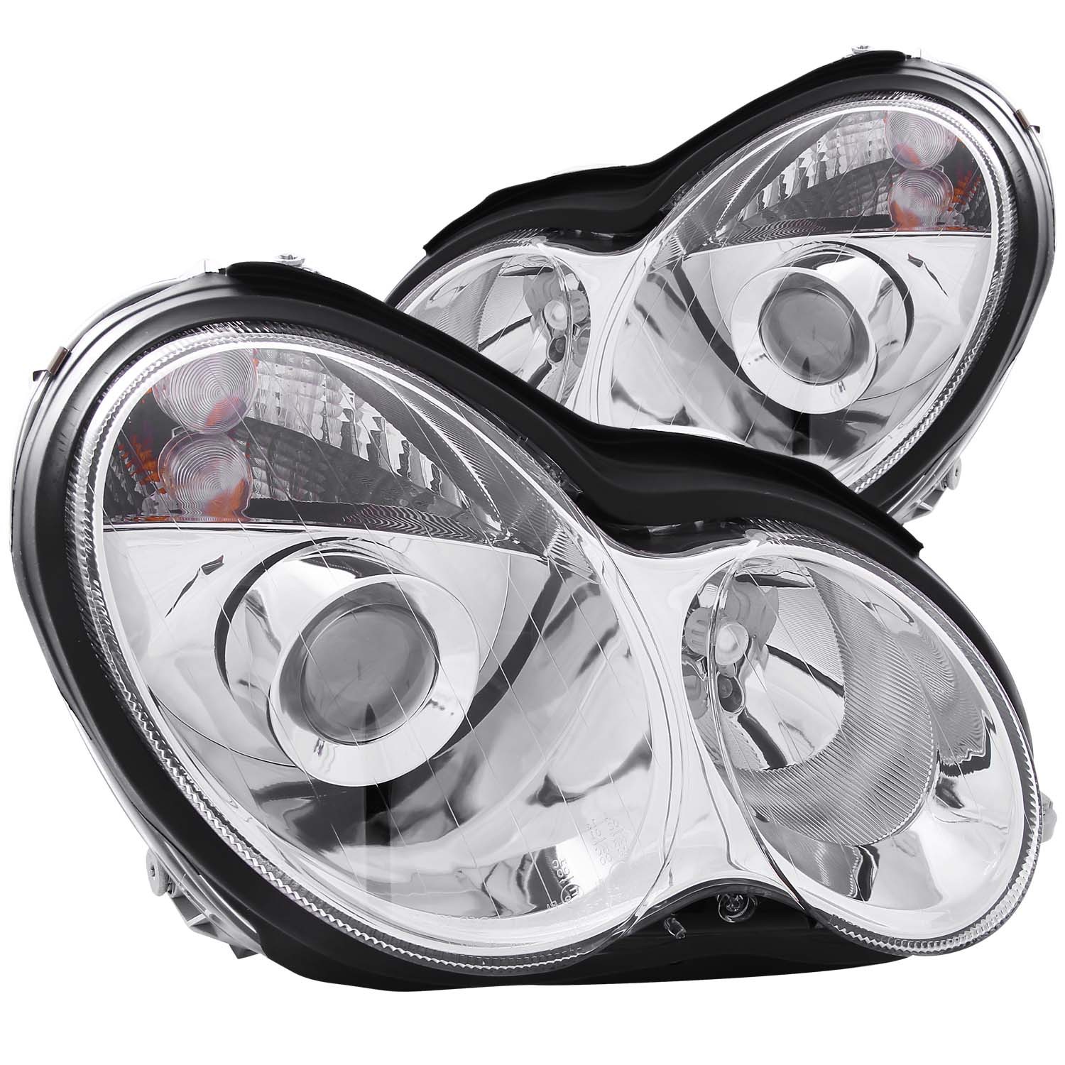 Headlight Set For 03-05 Mercedes-Benz C230, 01-05 Mercedes-Benz C240, 00-07 Mercedes-Benz C280, 01-05 Mercedes-Benz C320
