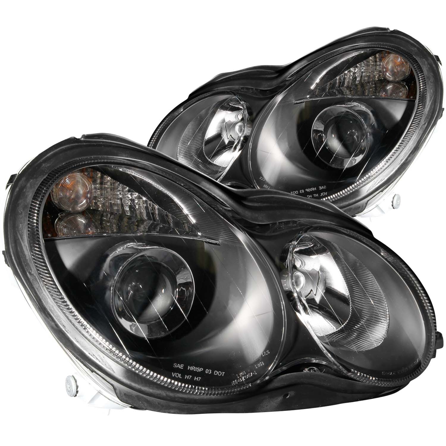 Headlight Set For 03-05 Mercedes-Benz C230, 01-05 Mercedes-Benz C240, 00-07 Mercedes-Benz C280, 01-05 Mercedes-Benz C320