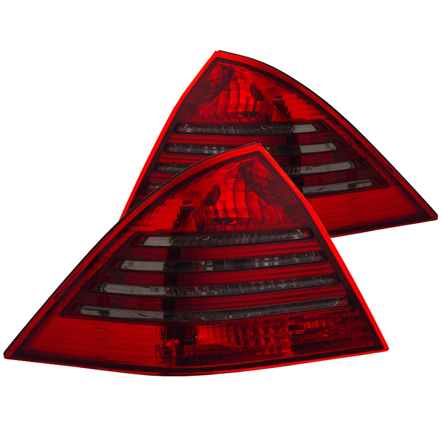 Halogen Tail Light Compatible with Mercedes-Benz C230 C240 C32 AMG C320 2001-2003 Includes Left Driver and Right Passenger Side Tail Lights with Smoke Lens