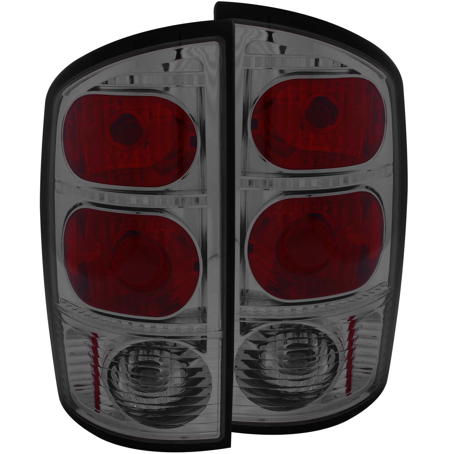 Halogen Tail Light Compatible with Dodge Ram 1500 2500 3500 2002-2006 Includes Left Driver and Right Passenger Side Tail Lights with Smoke Lens