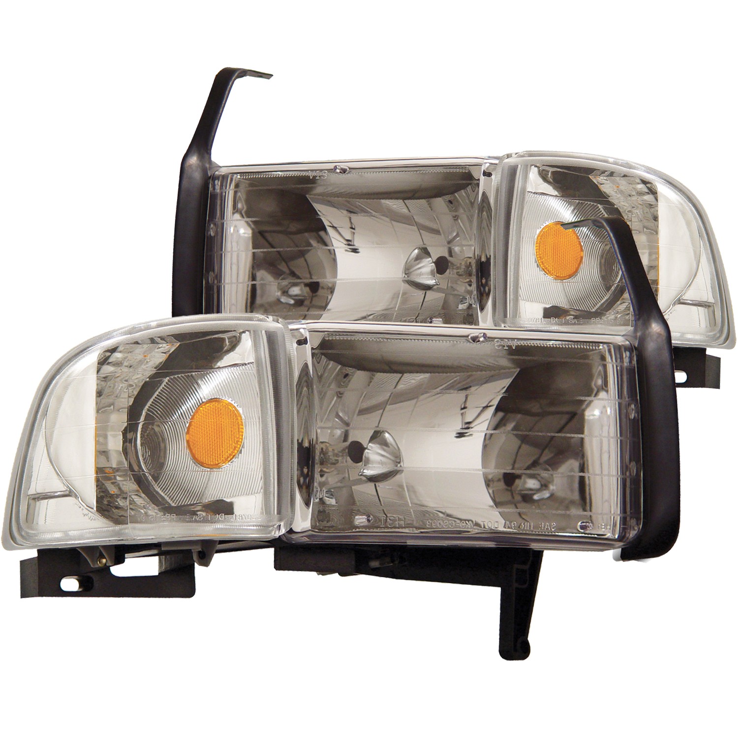 Headlight Set For 94-01 Dodge Ram 1500, 94-02 Dodge Ram 2500, 94-02 Dodge Ram 3500