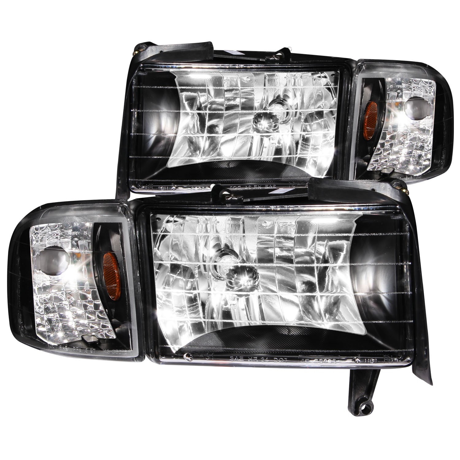 Headlight Set For 94-01 Dodge Ram 1500, 94-02 Dodge Ram 2500, 94-02 Dodge Ram 3500