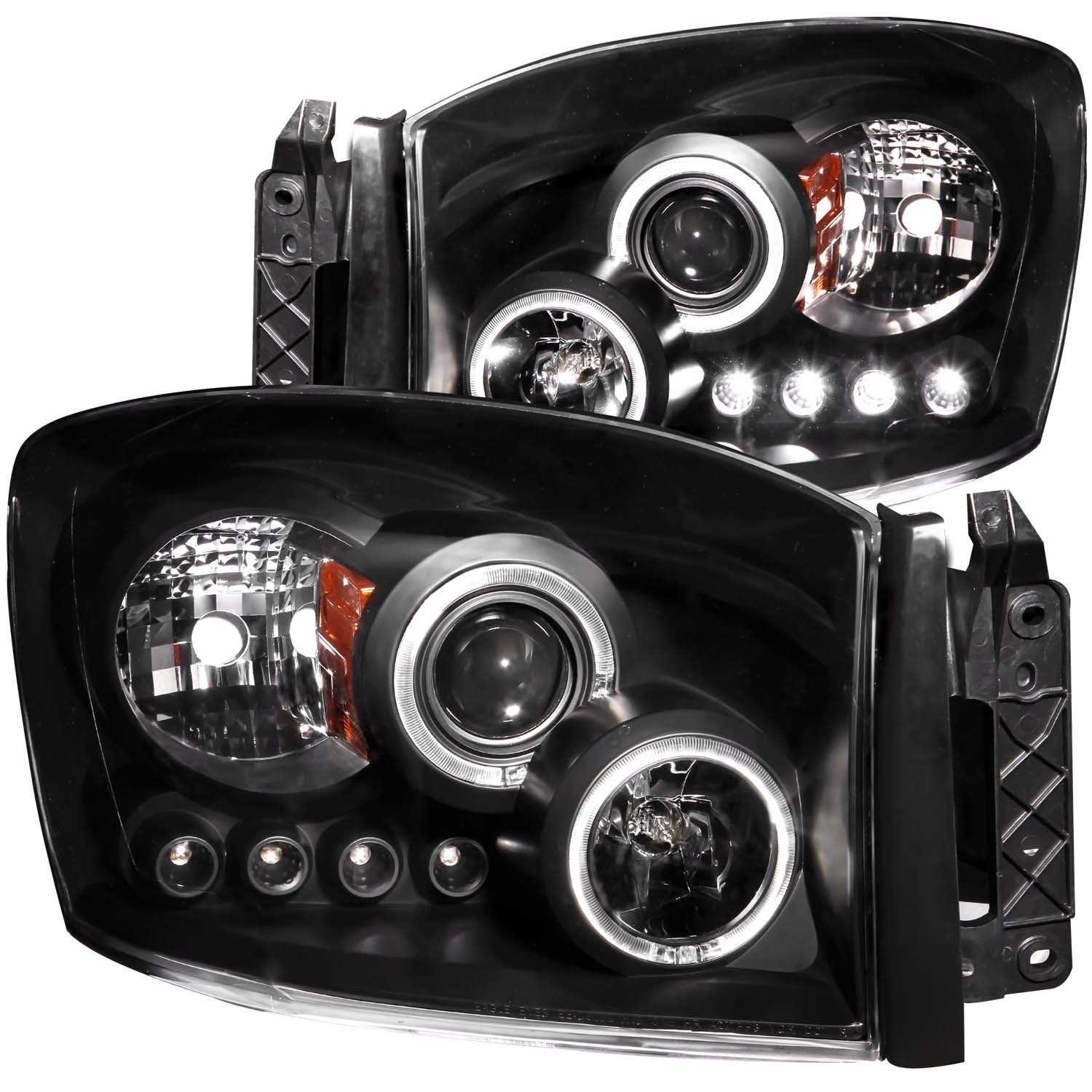 Headlight Set For 06-08 Dodge Ram 1500, 06-08 Dodge Ram 2500, 06-08 Dodge Ram 3500