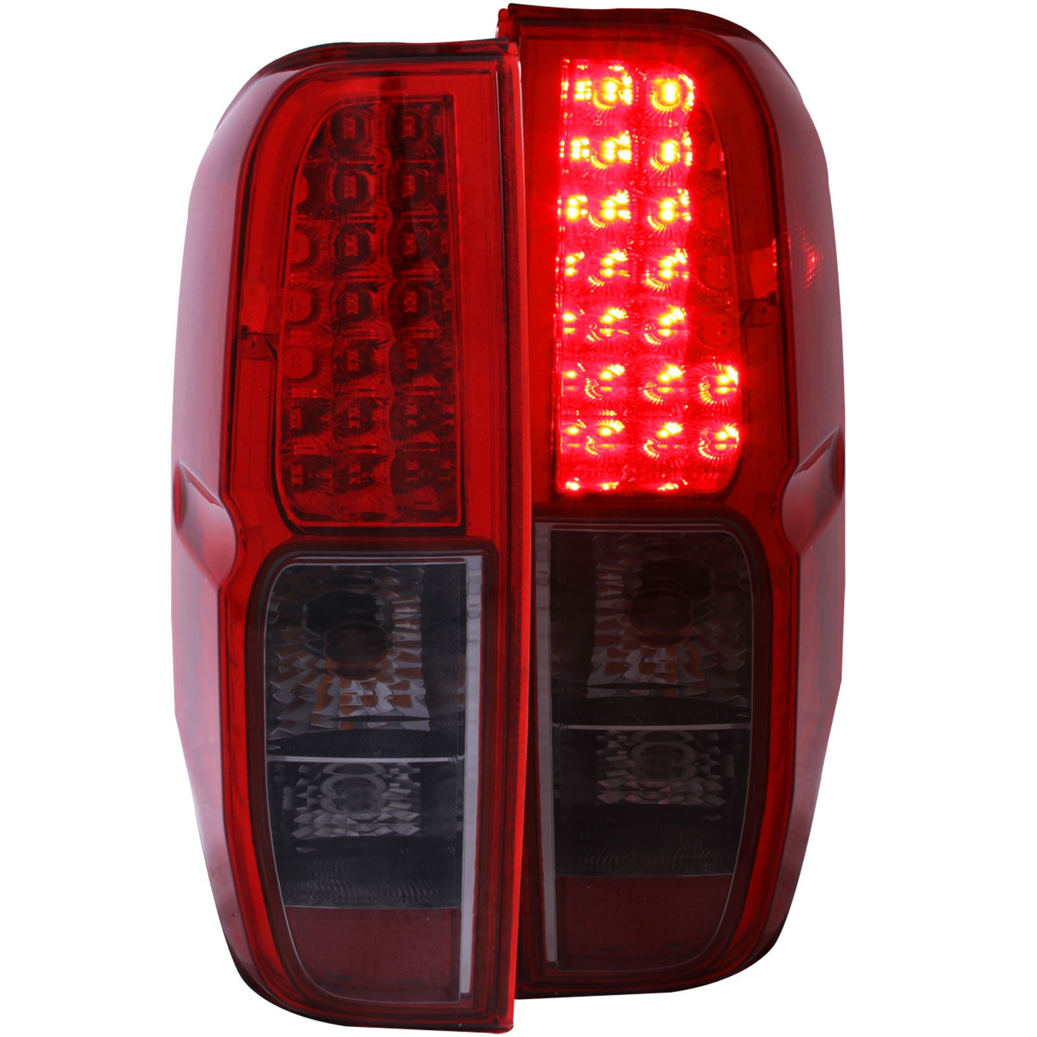 LED Tail Light Compatible with Nissan Frontier 2005-2013 Includes Left Driver and Right Passenger Side Tail Lights with Red and Smoke Lens