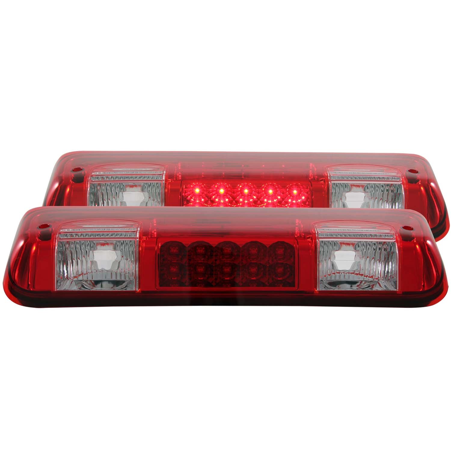 LED Red and Clear Brake Light Compatible with Ford F-150 2004-2008 Includes High Mount Stop 3rd Brake Light