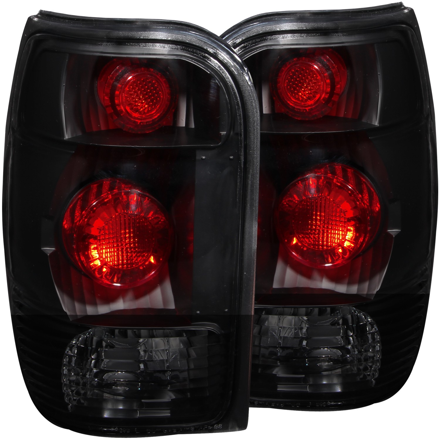 Halogen Tail Light Compatible with Ford Mercury Explorer Mountaineer 1998-2001 Includes Left Driver and Right Passenger Side Tail Lights with Smoke Lens