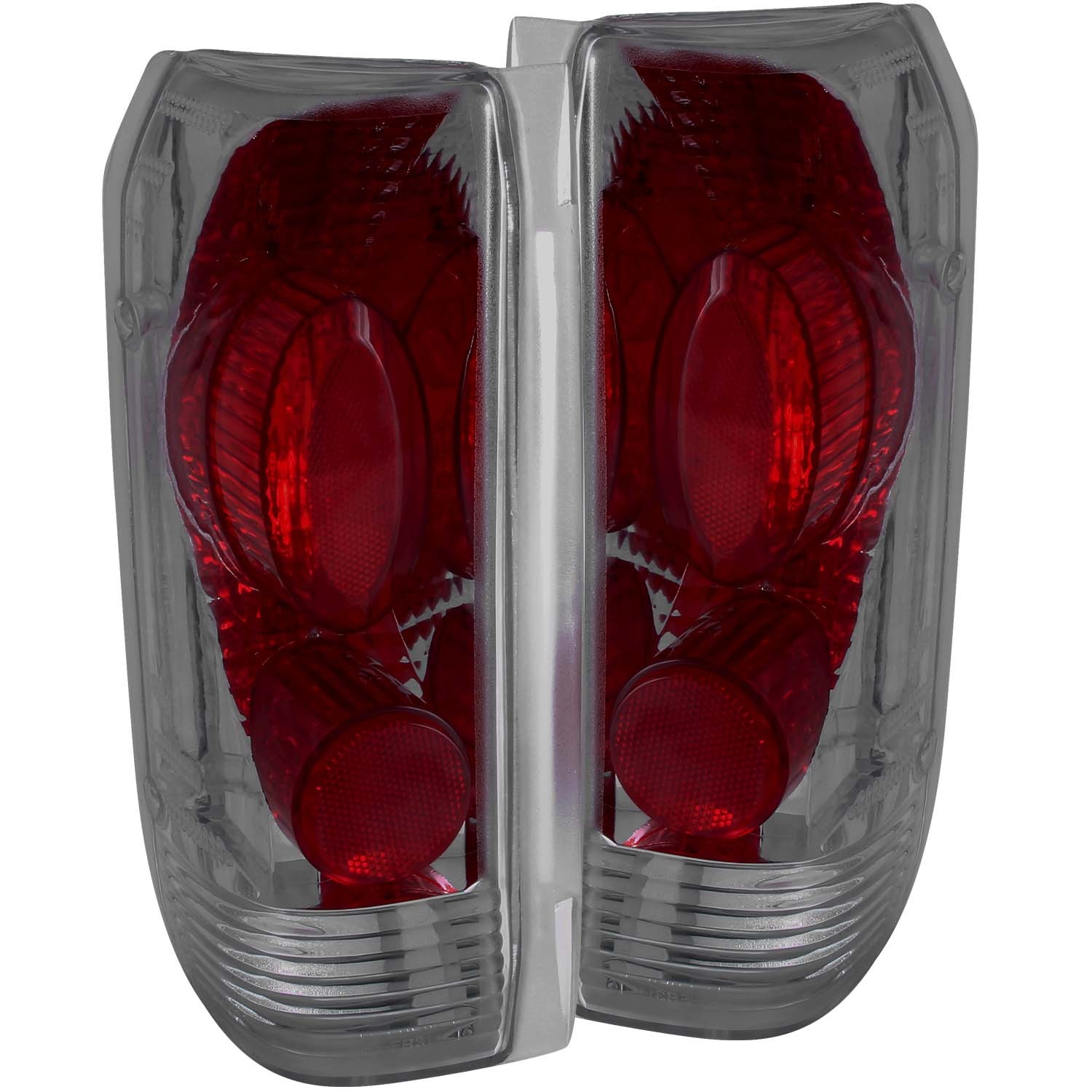 Halogen Tail Light Compatible with Ford Bronco F-150 F-250 F-350 1989-1998 Includes Left Driver and Right Passenger Side Tail Lights with Smoke Lens