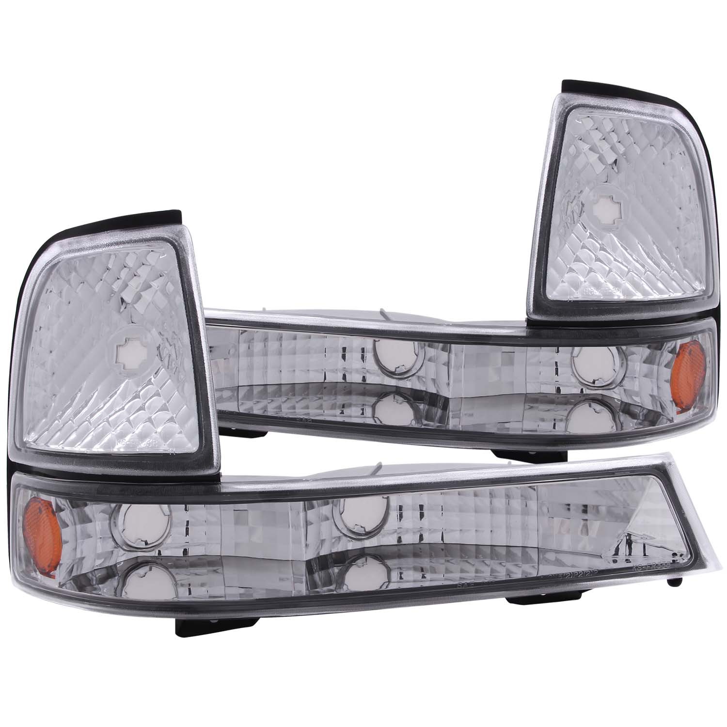 Chrome Housing Incandescent Signal Light Compatible with Ford Ranger 1998-2000 Includes Left Driver and Right Passenger Side Signal Lights