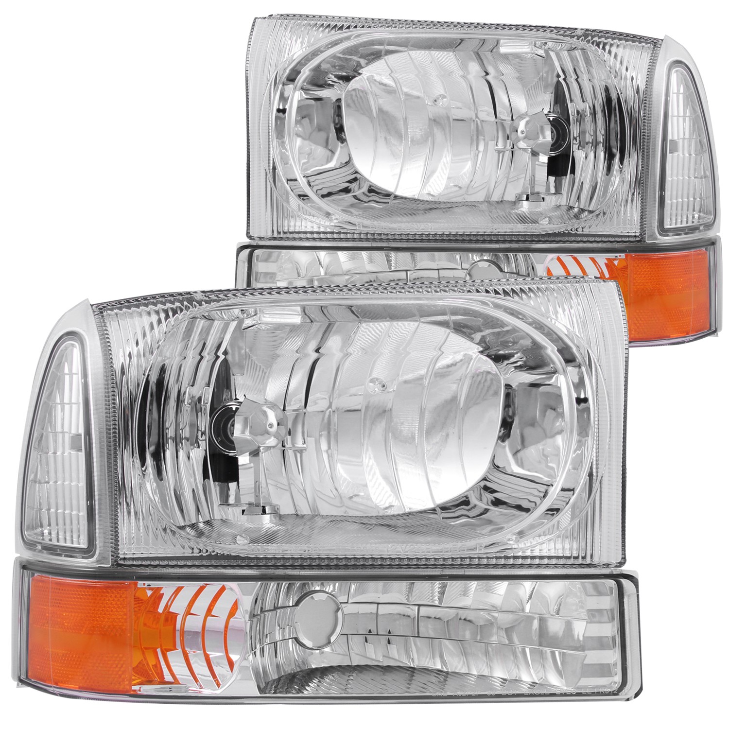 Headlight Set For 00-04 Ford Excursion, 99-04 Ford F-250 Super Duty, 99-04 Ford F-350 Super Duty