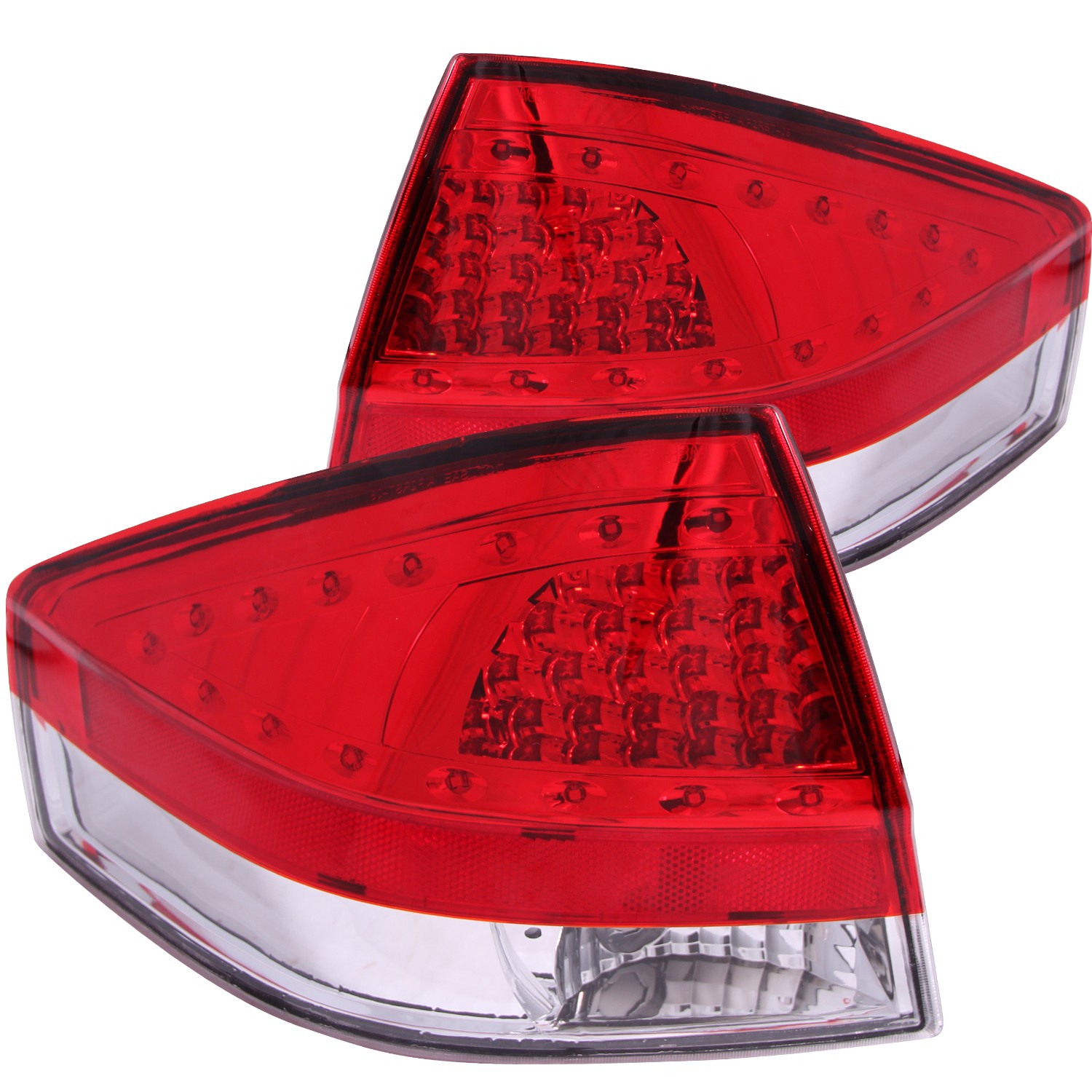 LED Tail Light Compatible with Ford Focus 2008-2010 Includes Left Driver and Right Passenger Side Tail Lights with Red and Clear Lens