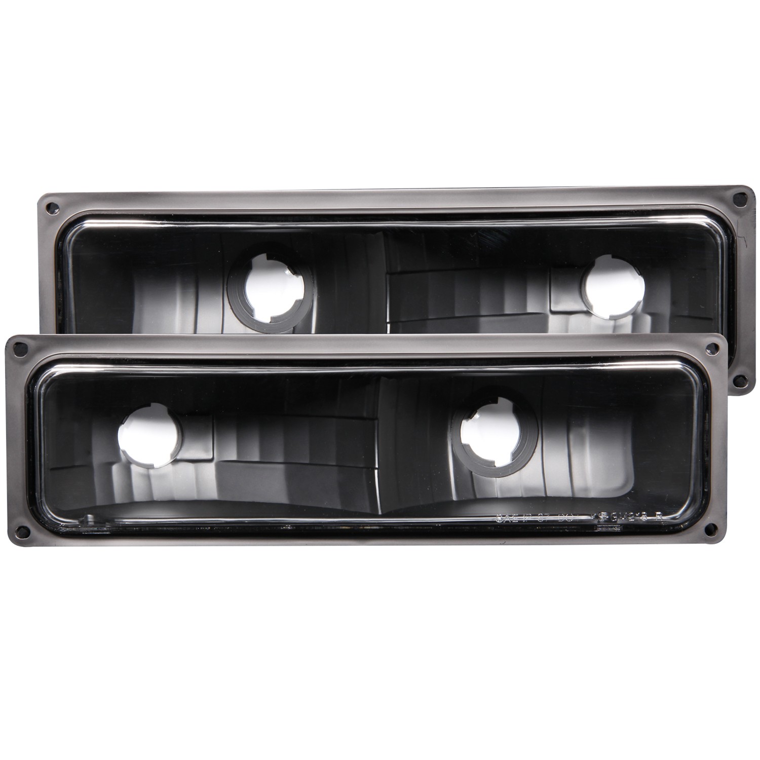 Black Housing Incandescent Signal Lights Compatible with Chevrolet GMC Blazer C / K Models Suburban Tahoe Yukon 1988-2000 Includes Left Driver and Right Passenger Side Signal Lights