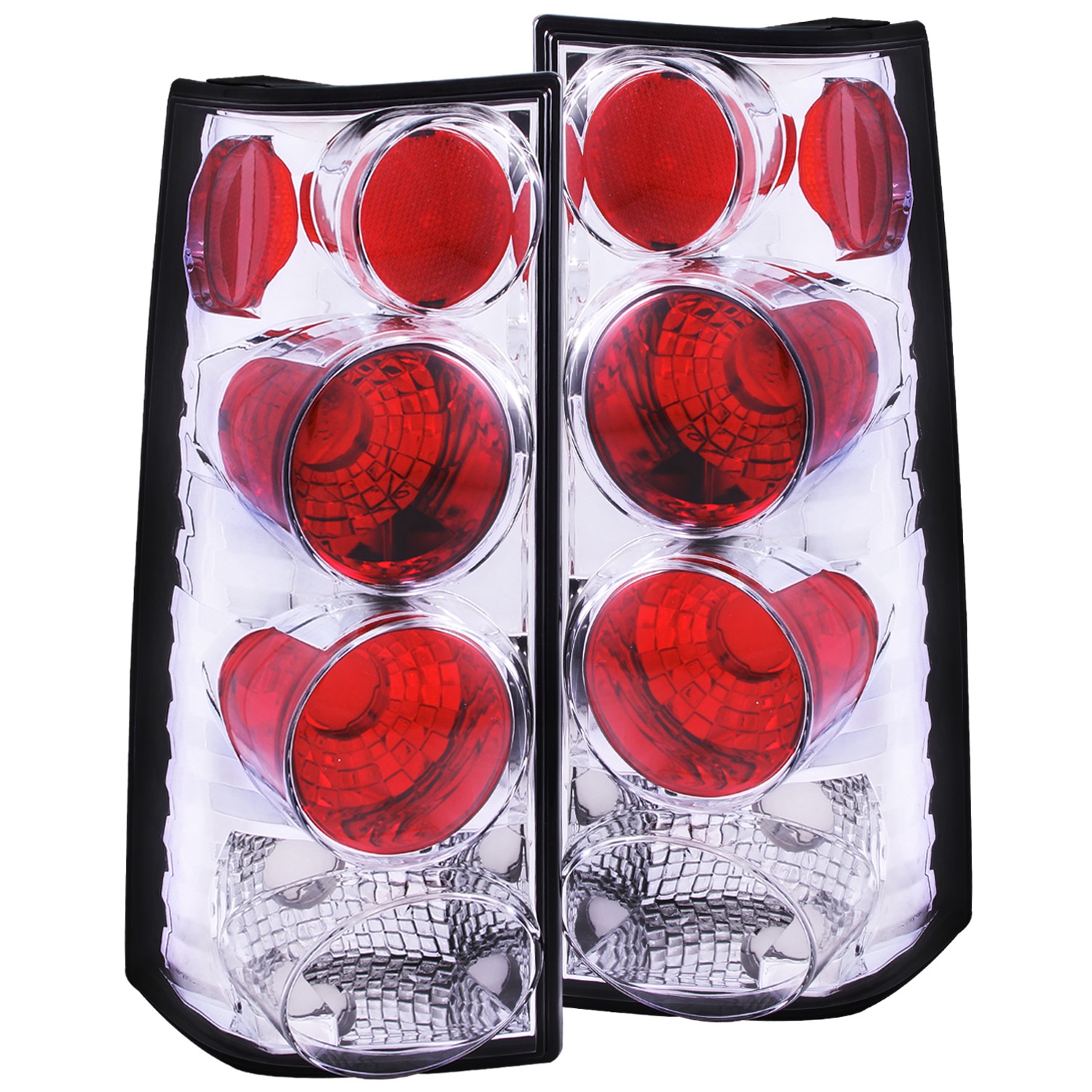 Chrome Housing Halogen Tail Light Compatible with Chevrolet GMC Express 1500 2500 3500 Savana 1500 2500 3500 2003-2014 Includes Left Driver and Right Passenger Side Tail Lights