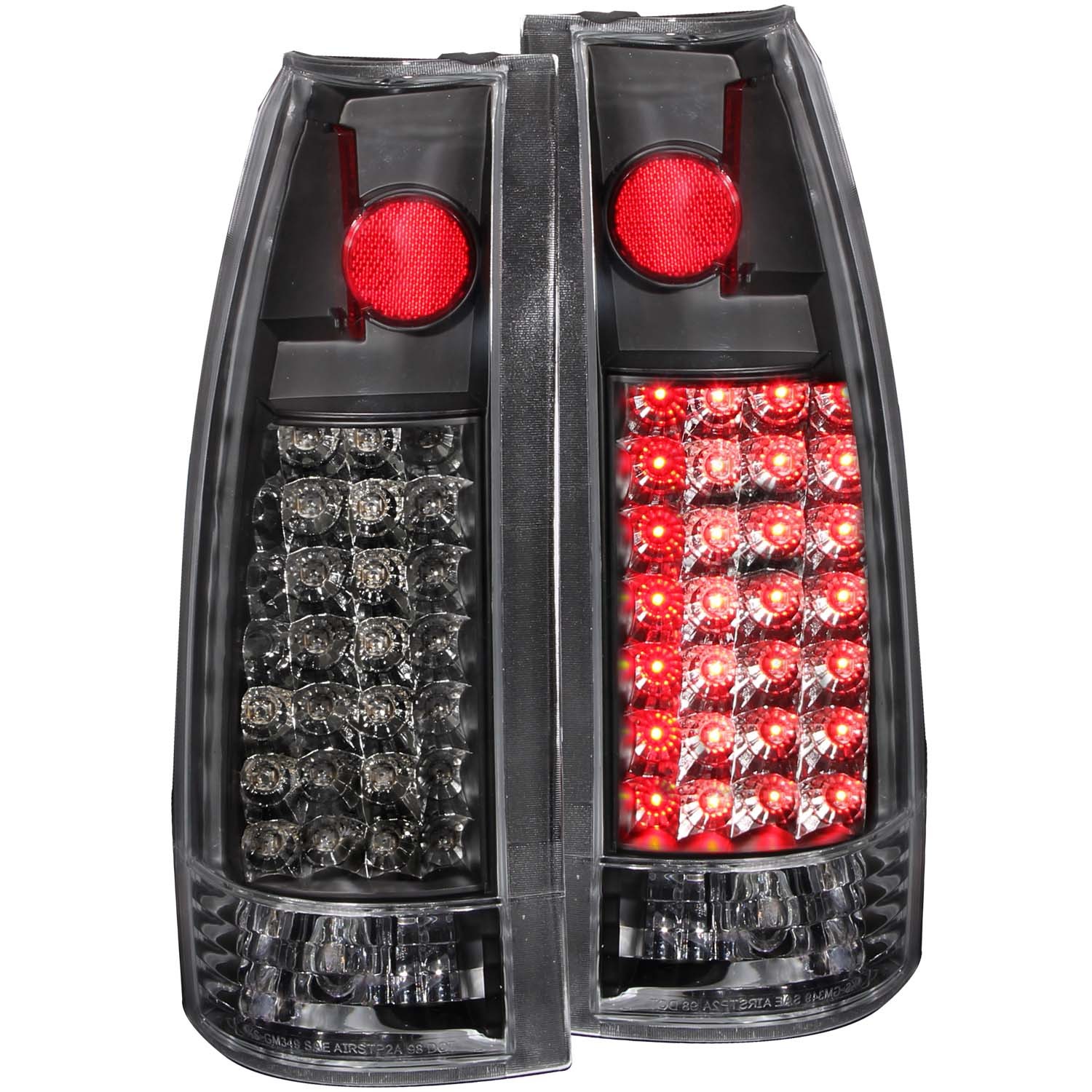 LED Tail Light Compatible with Cadillac Chevrolet GMC Blazer C / K Models Pickup Escalade Suburban 1500 Tahoe Yukon 1988-2000 Includes Left Driver and Right Passenger Side Tail Lights