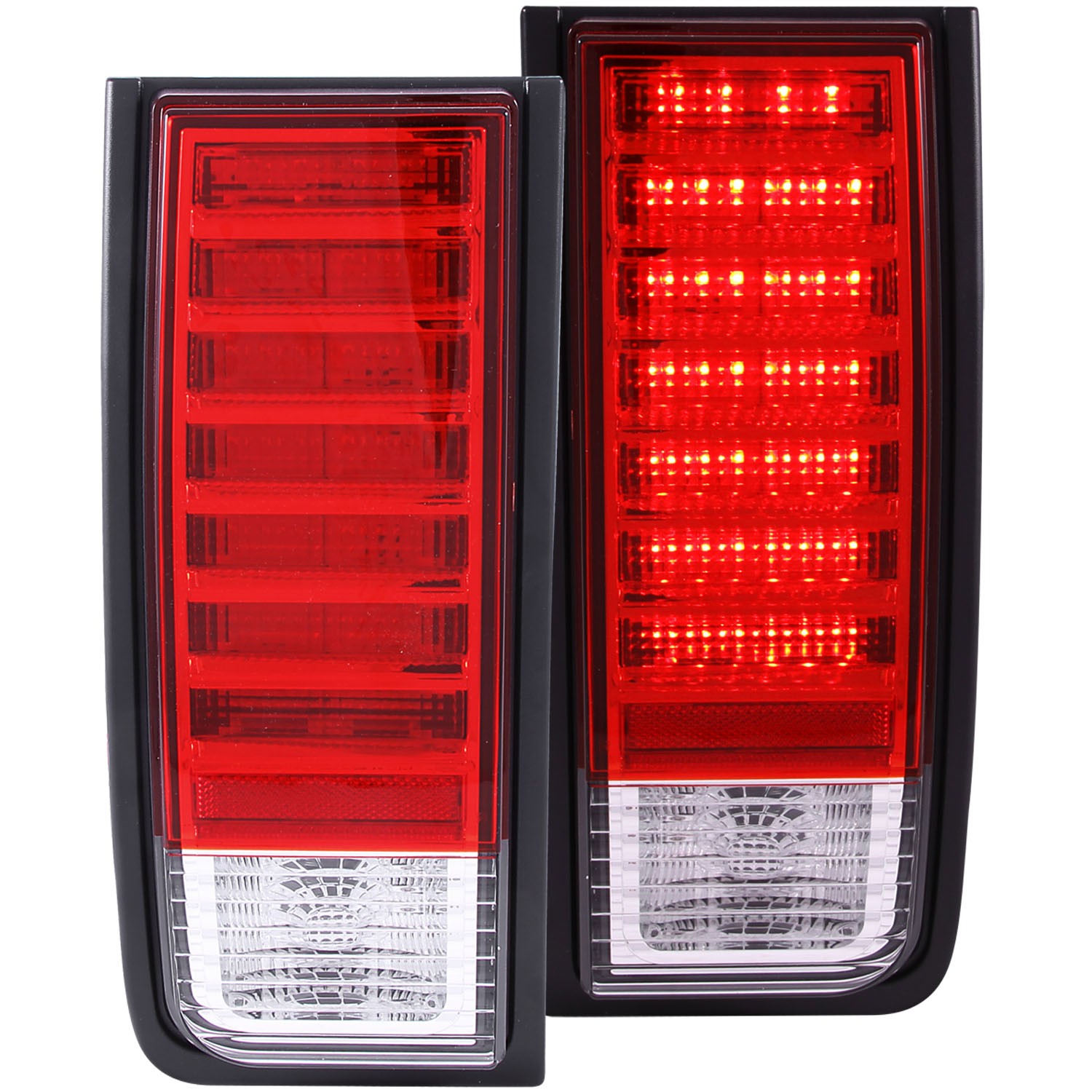 LED Tail Light Compatible with Hummer H2 2003-2009 Includes Left Driver and Right Passenger Side Tail Lights with Red and Clear Lens