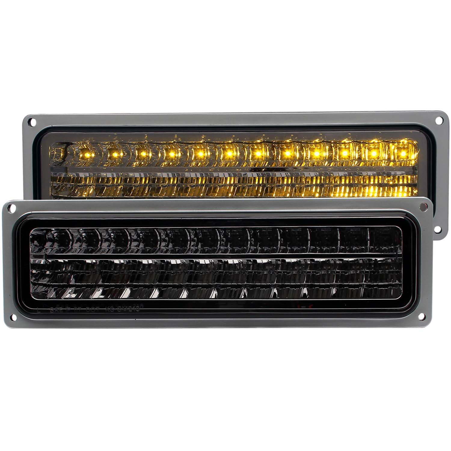 LED Park Lights Compatible with Chevrolet GMC Blazer (Full-Size) C / K Models Suburban Tahoe Yukon 1988-2000 Includes Left Driver and Right Passenger Side Park Lights