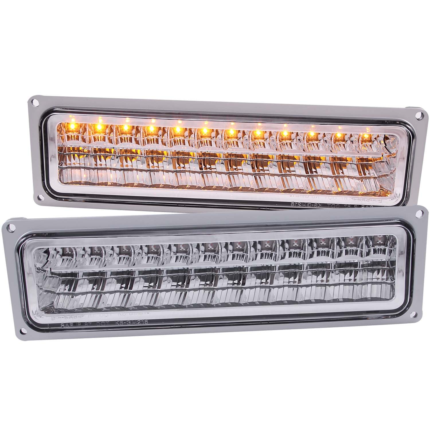 LED Park Lights Compatible with Chevrolet GMC Blazer C / K Models Suburban Tahoe Yukon 1988-2000 Includes Left Driver and Right Passenger Side Park Lights