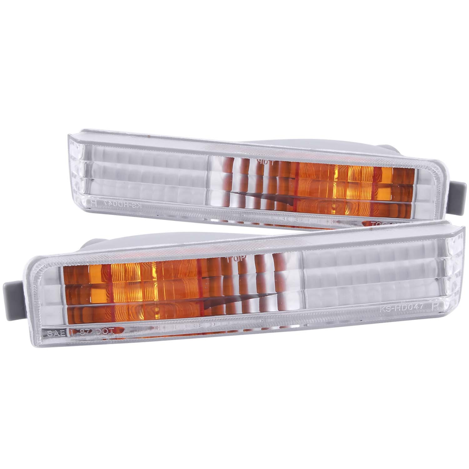 Chrome Housing Incandescent Signal Lights Compatible with Honda Accord 1990-1991 Includes Left Driver and Right Passenger Side Signal Lights