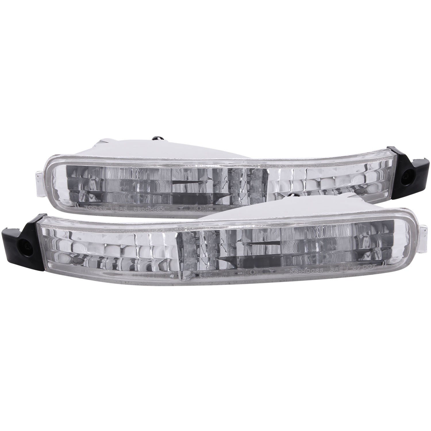 Chrome Housing Incandescent Signal Lights Compatible with Honda Accord 1992-1993 Includes Left Driver and Right Passenger Side Signal Lights