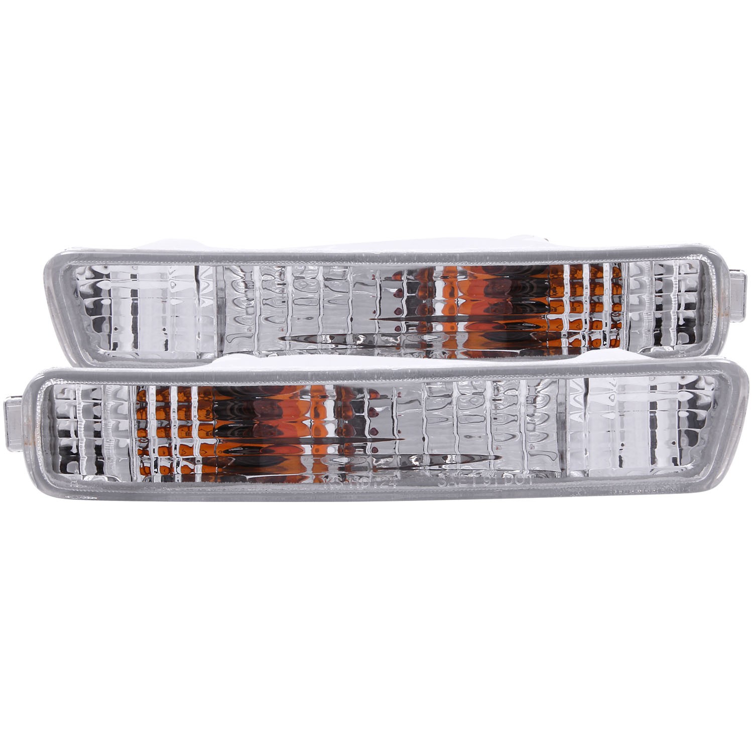 Chrome Housing Incandescent Signal Lights Compatible with Honda Accord 1994-1995 Includes Left Driver and Right Passenger Side Signal Lights