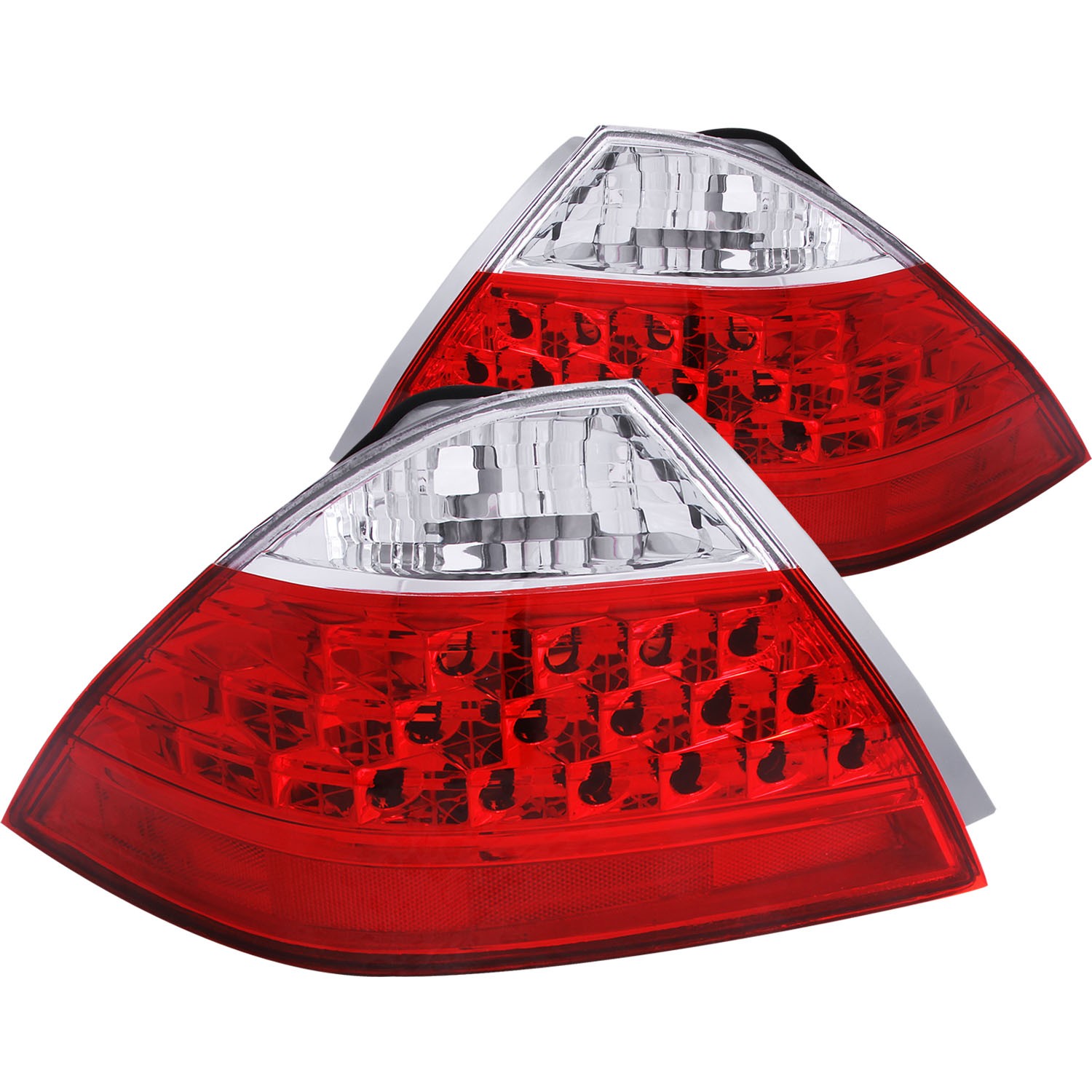 Halogen Tail Light Compatible with Honda Accord 2006-2007 Includes Left Driver and Right Passenger Side Tail Lights with Red and Clear Lens