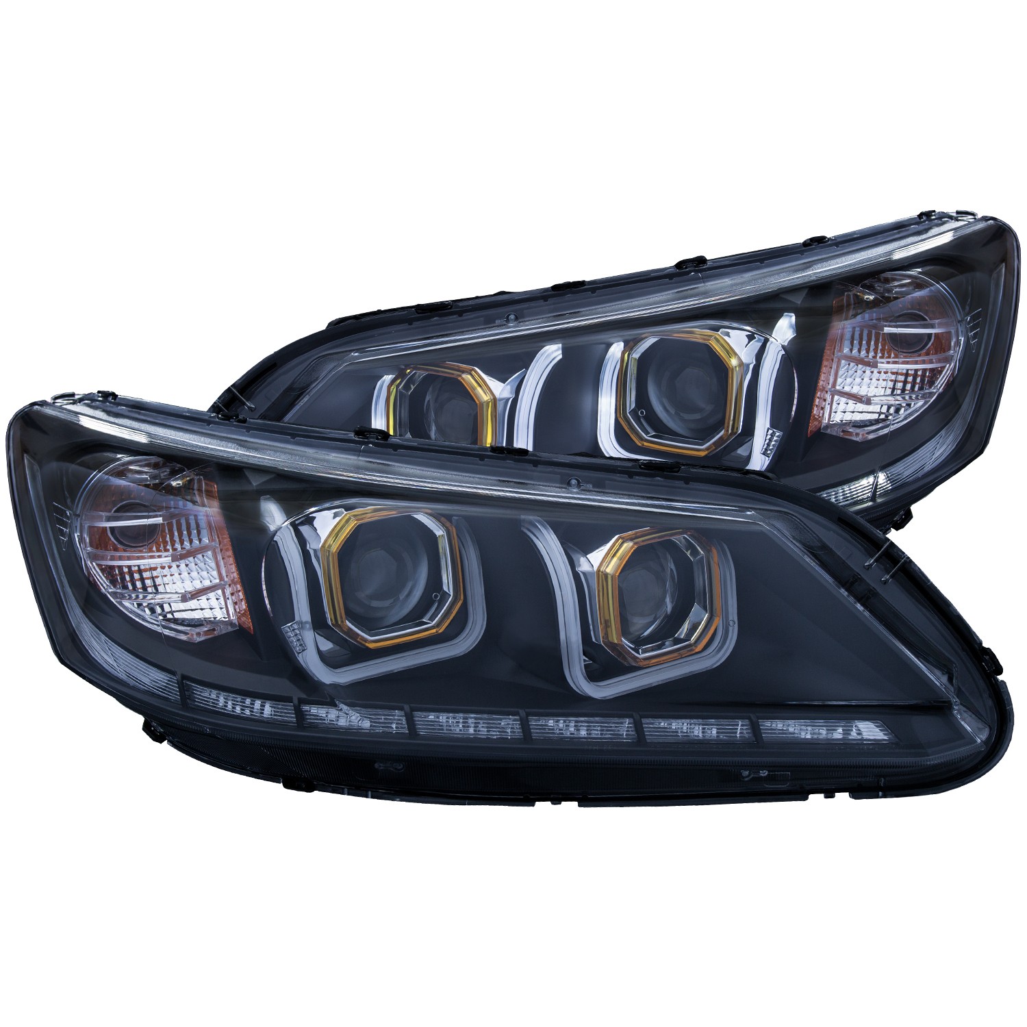 Headlight Set For 13-15 Honda Accord