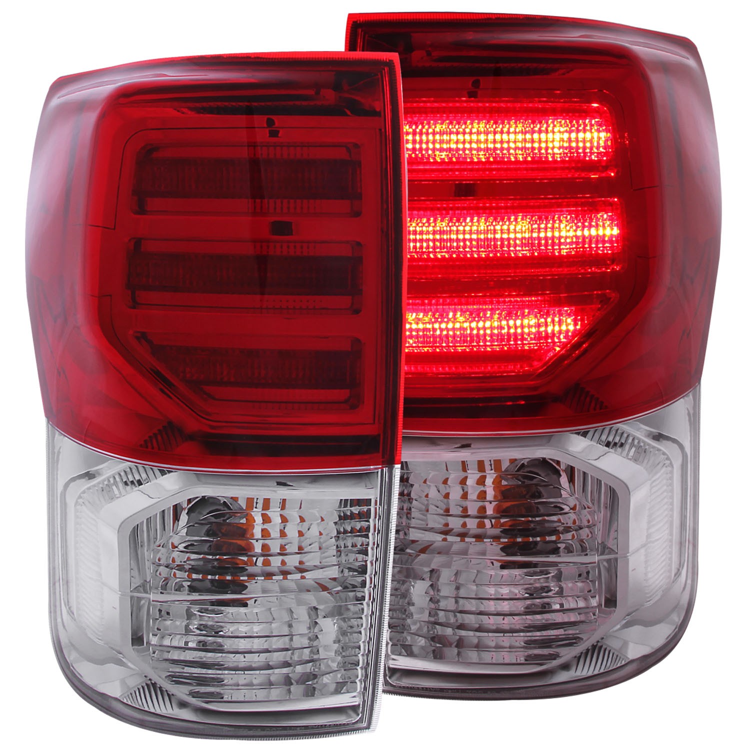 Headlights Depot 07-13 Toyota Tundra LED G2 Tail Lights (Set; LED; Red)