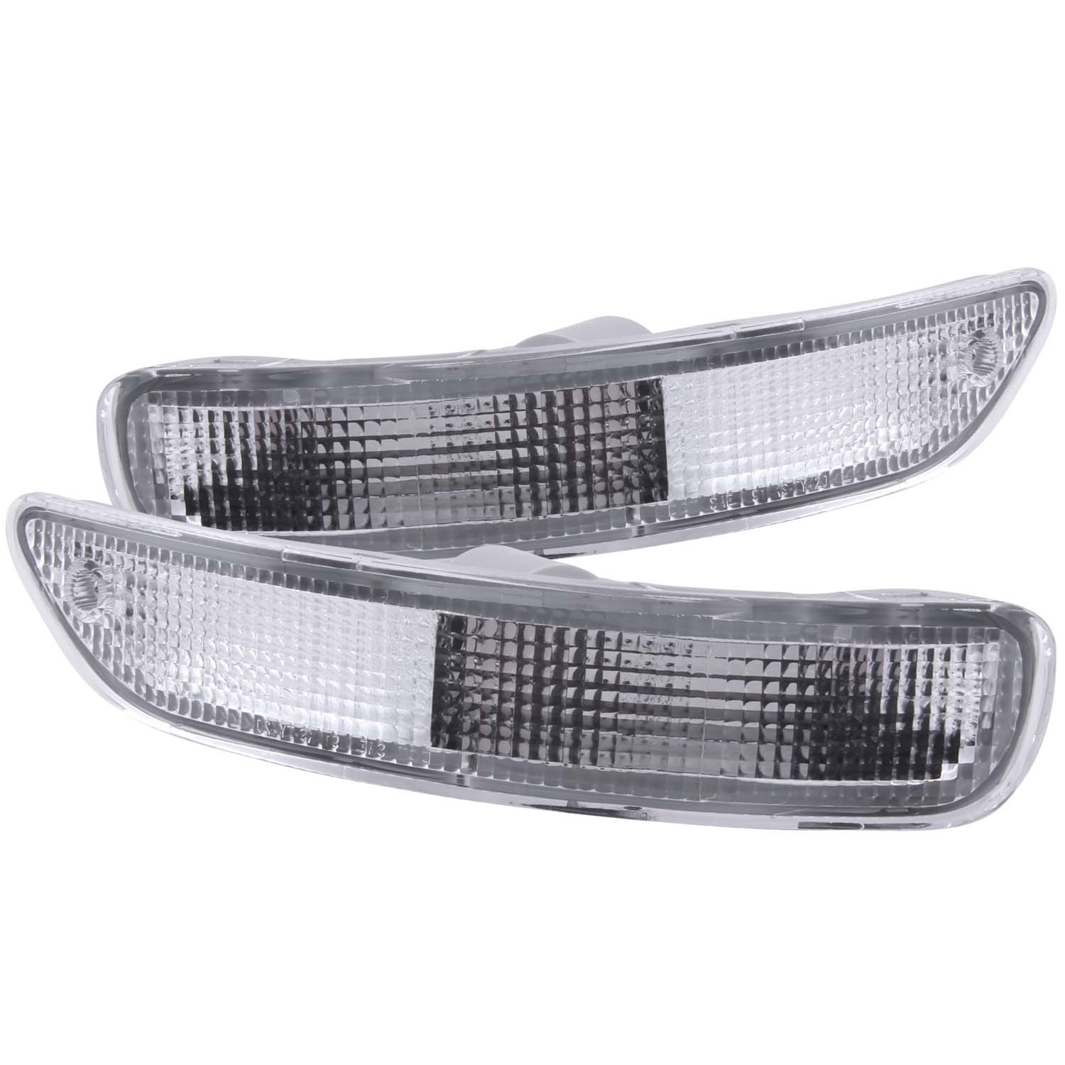 Chrome Housing Incandescent Signal Lights Compatible with Toyota Corolla 1993-1997 Includes Left Driver and Right Passenger Side Signal Lights
