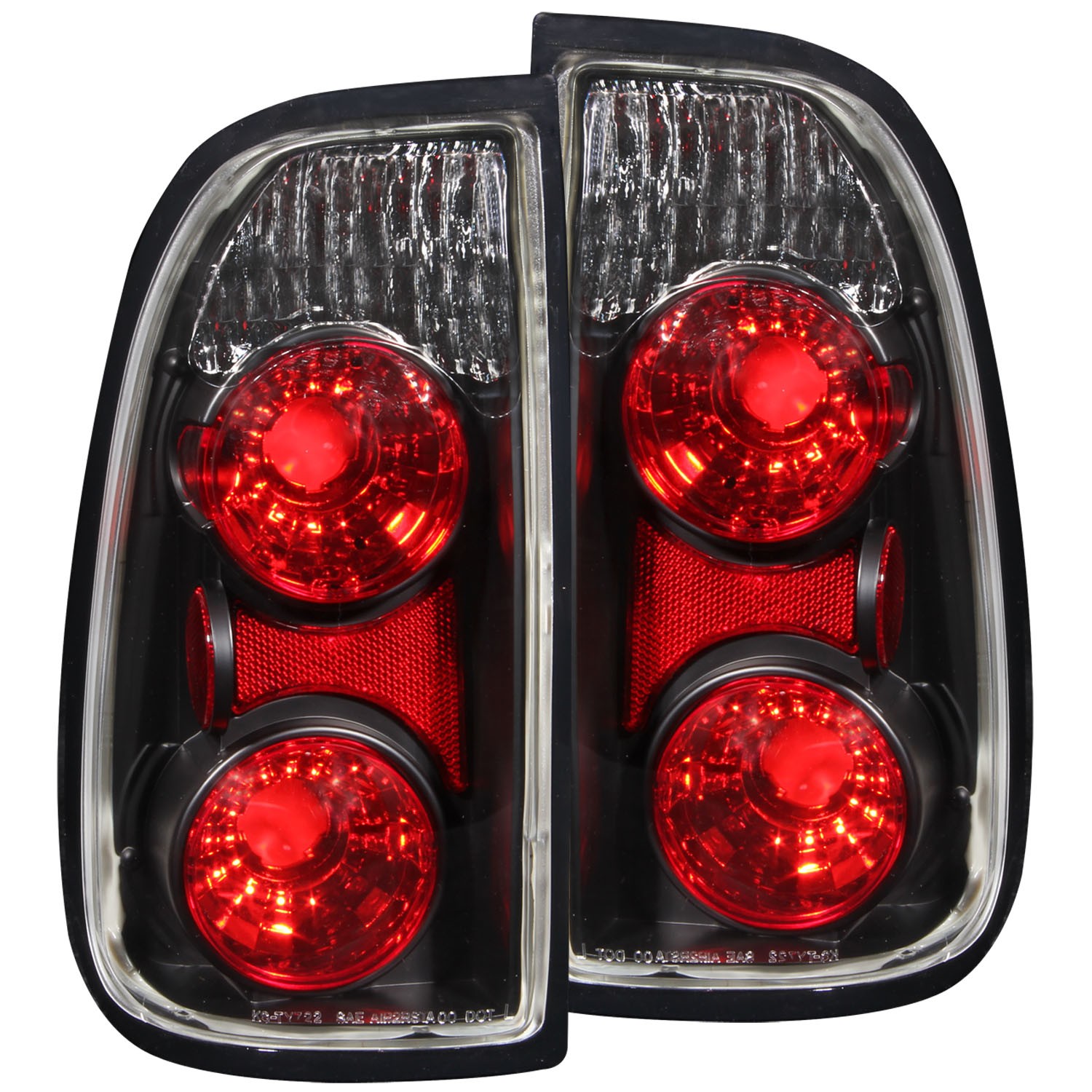 Black Housing Halogen Tail Light Compatible with Toyota Tundra Access Cab Models Only 2000-2006 Includes Left Driver and Right Passenger Side Tail Lights