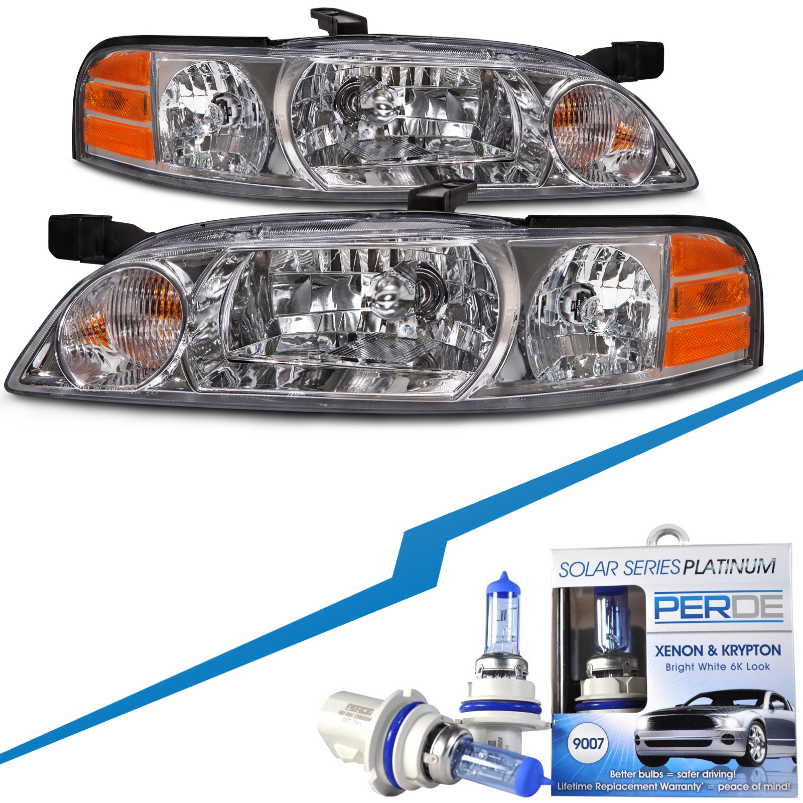 Headlight Set For 00-01 Nissan Altima