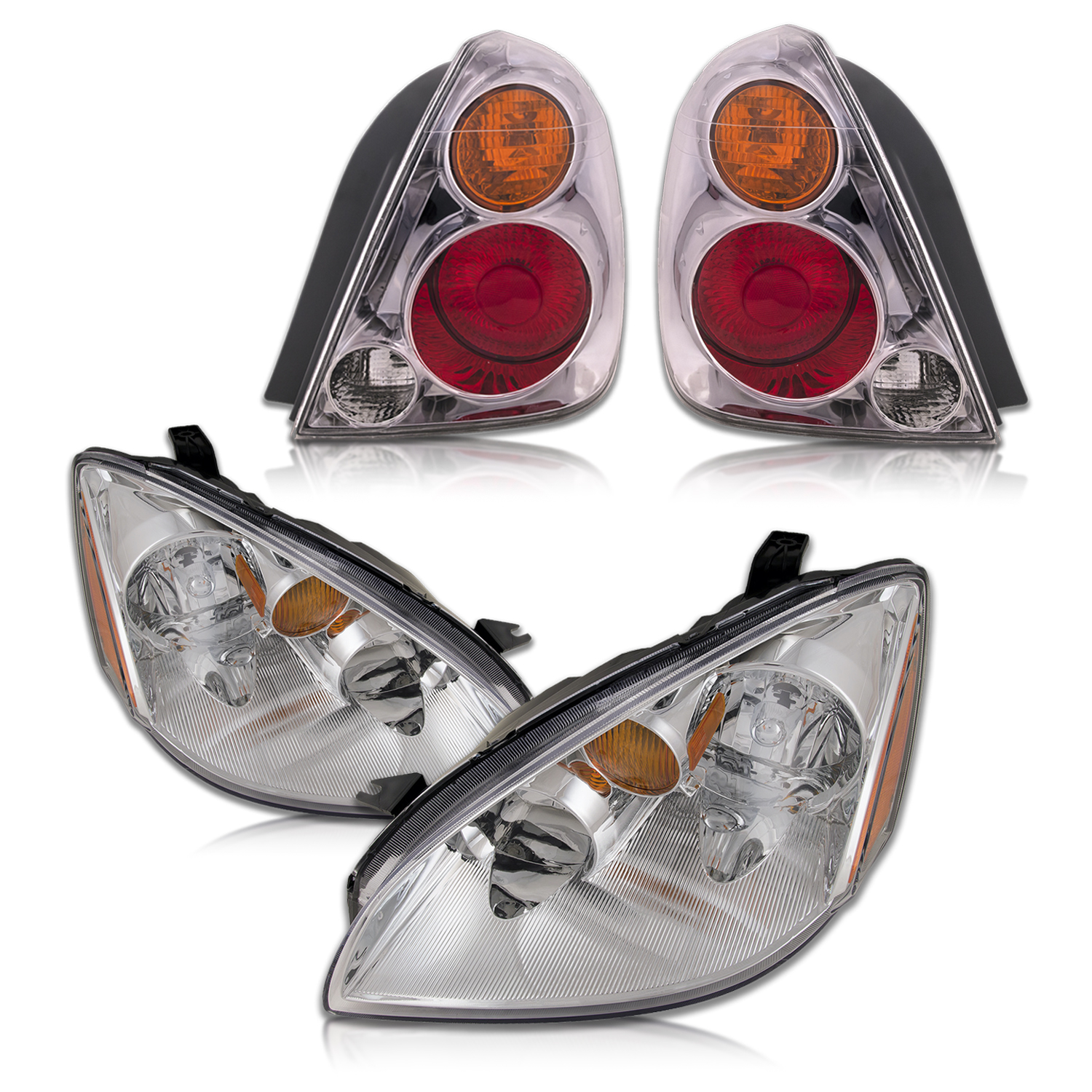 Headlight Set For 02-04 Nissan Altima