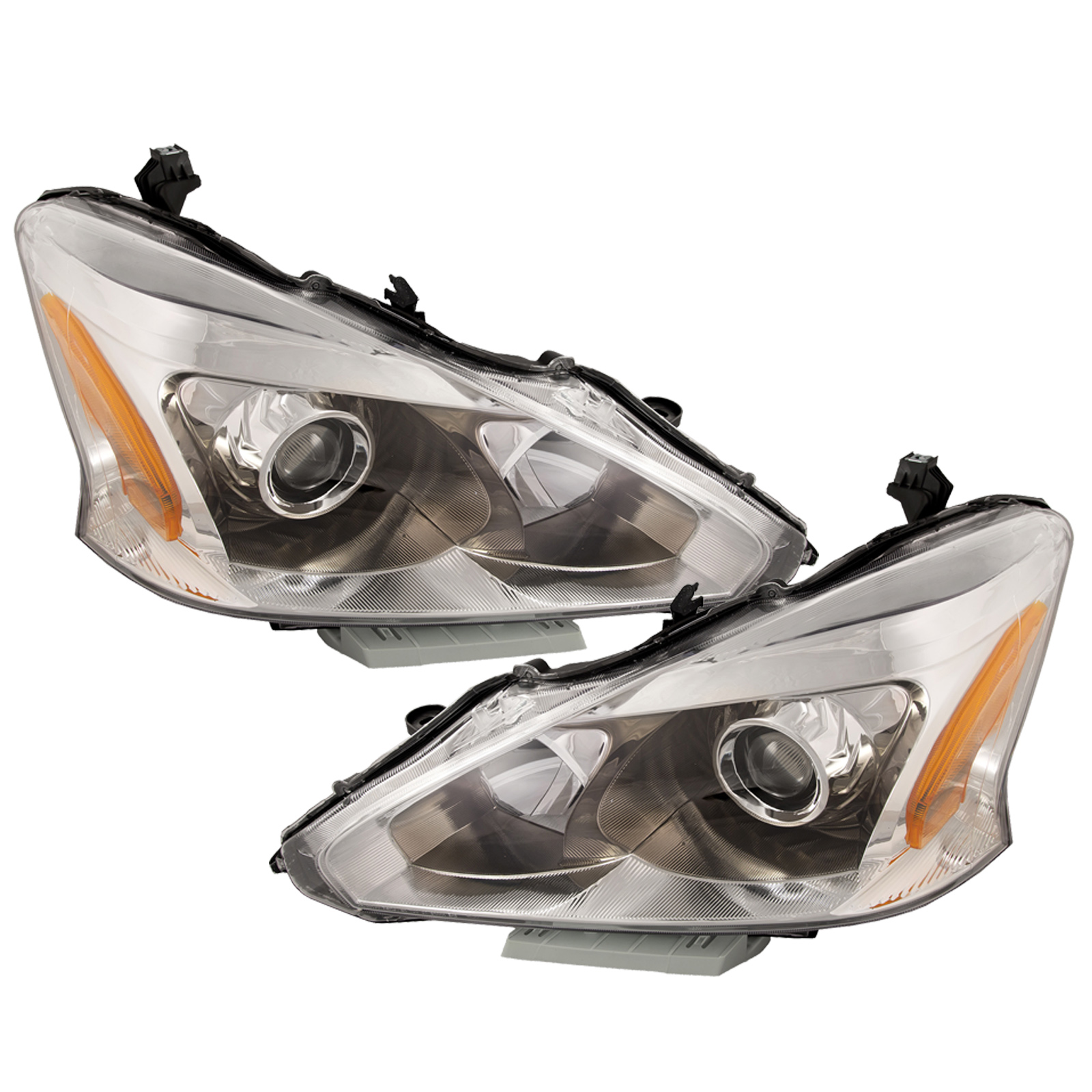 Headlight Set For 13-15 Nissan Altima; CAPA Certified