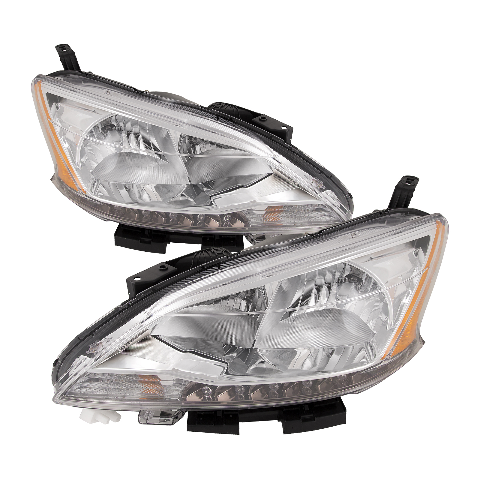 Headlight Set For 13-15 Nissan Sentra