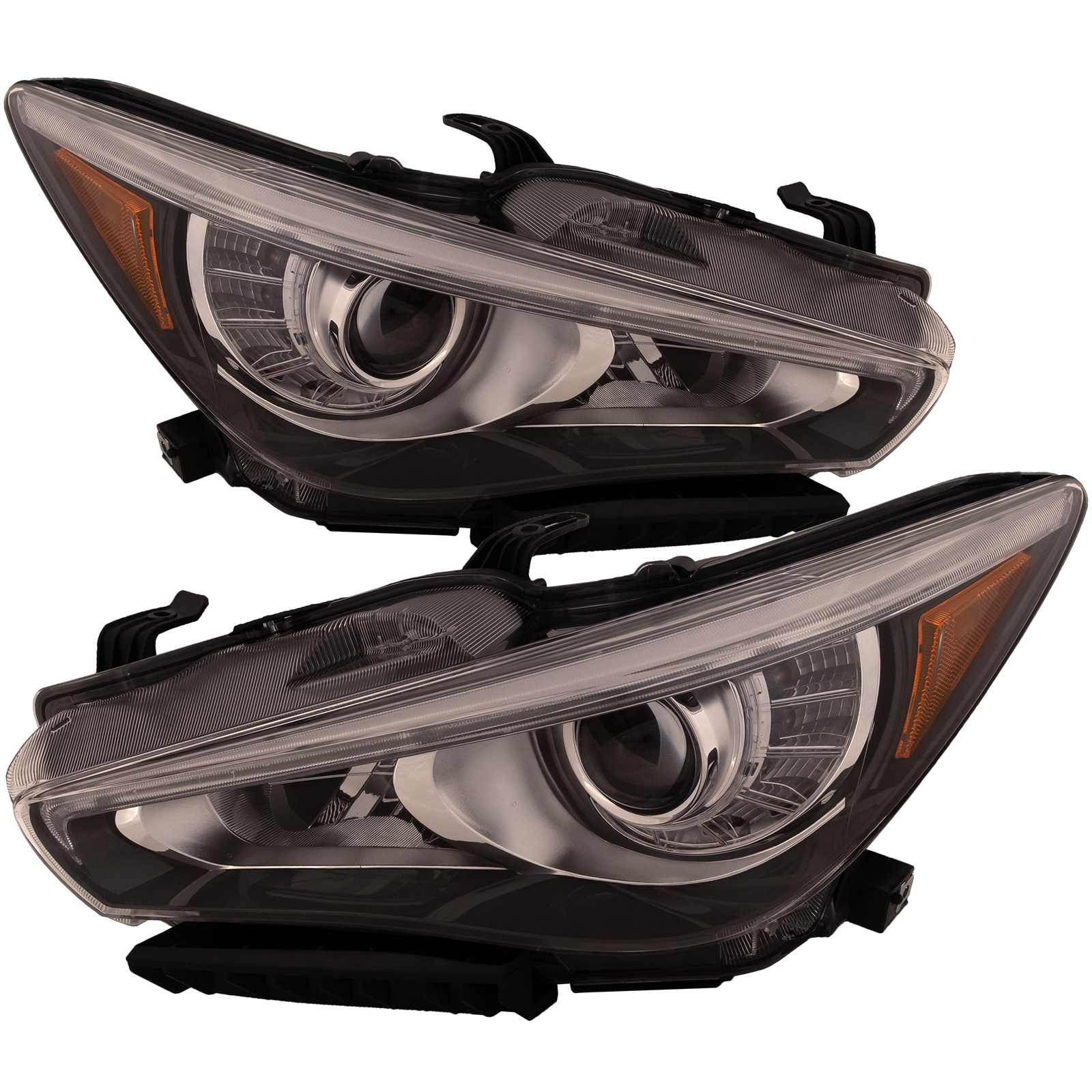 Headlight Set For 14-17 Infiniti Q50