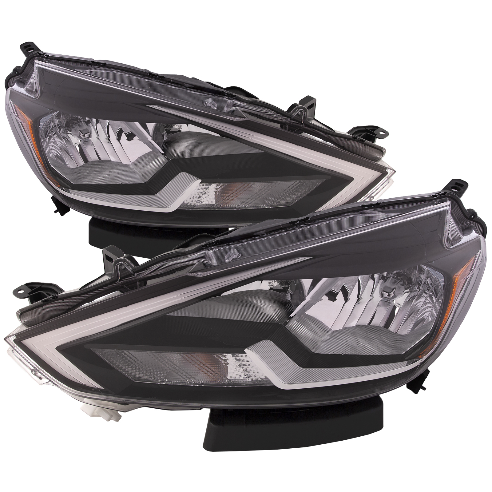 Headlight Set For 16-19 Nissan Sentra