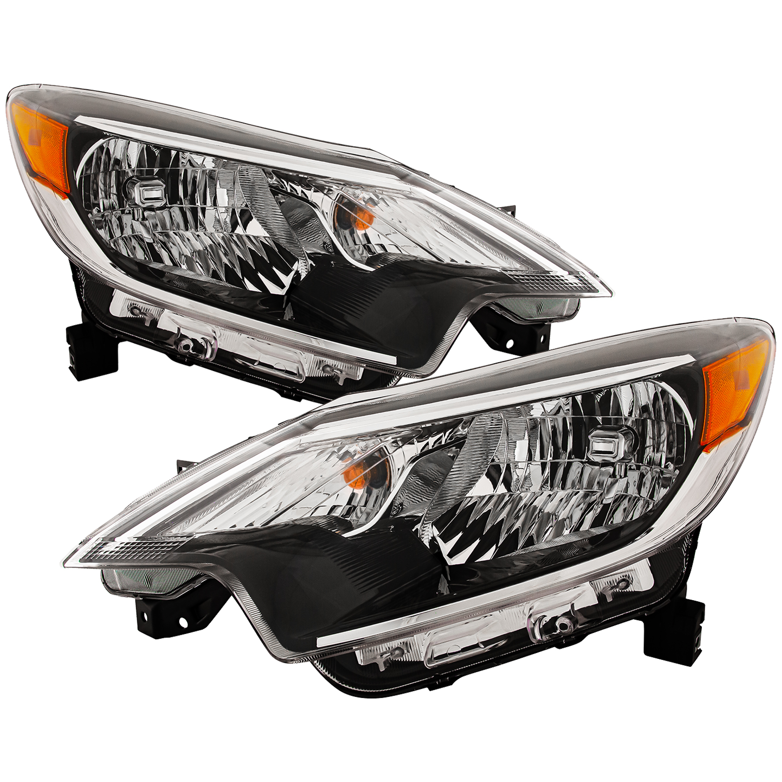 Headlight Set For 17-19 Nissan Versa Note; CAPA Certified