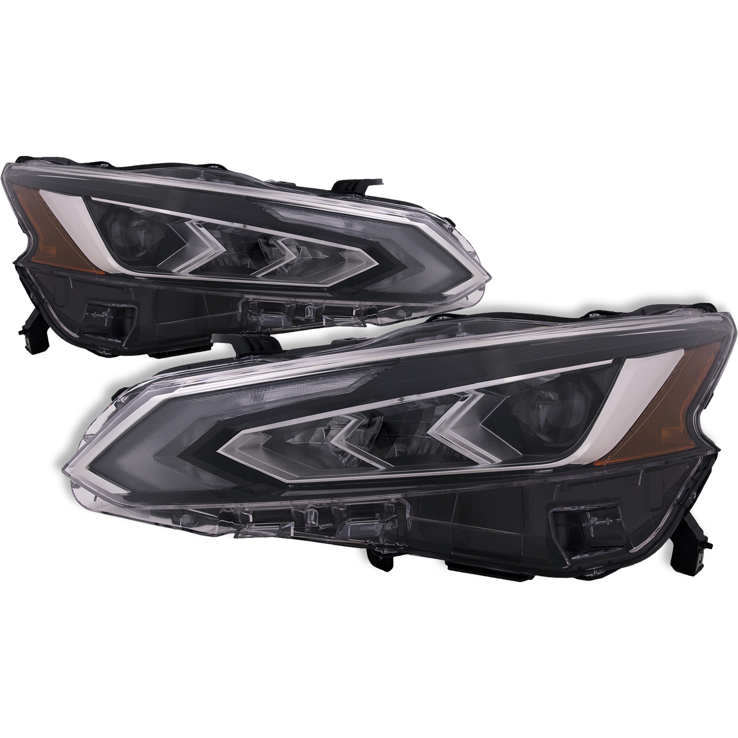 Headlight Set For 19-22 Nissan Altima; CAPA Certified