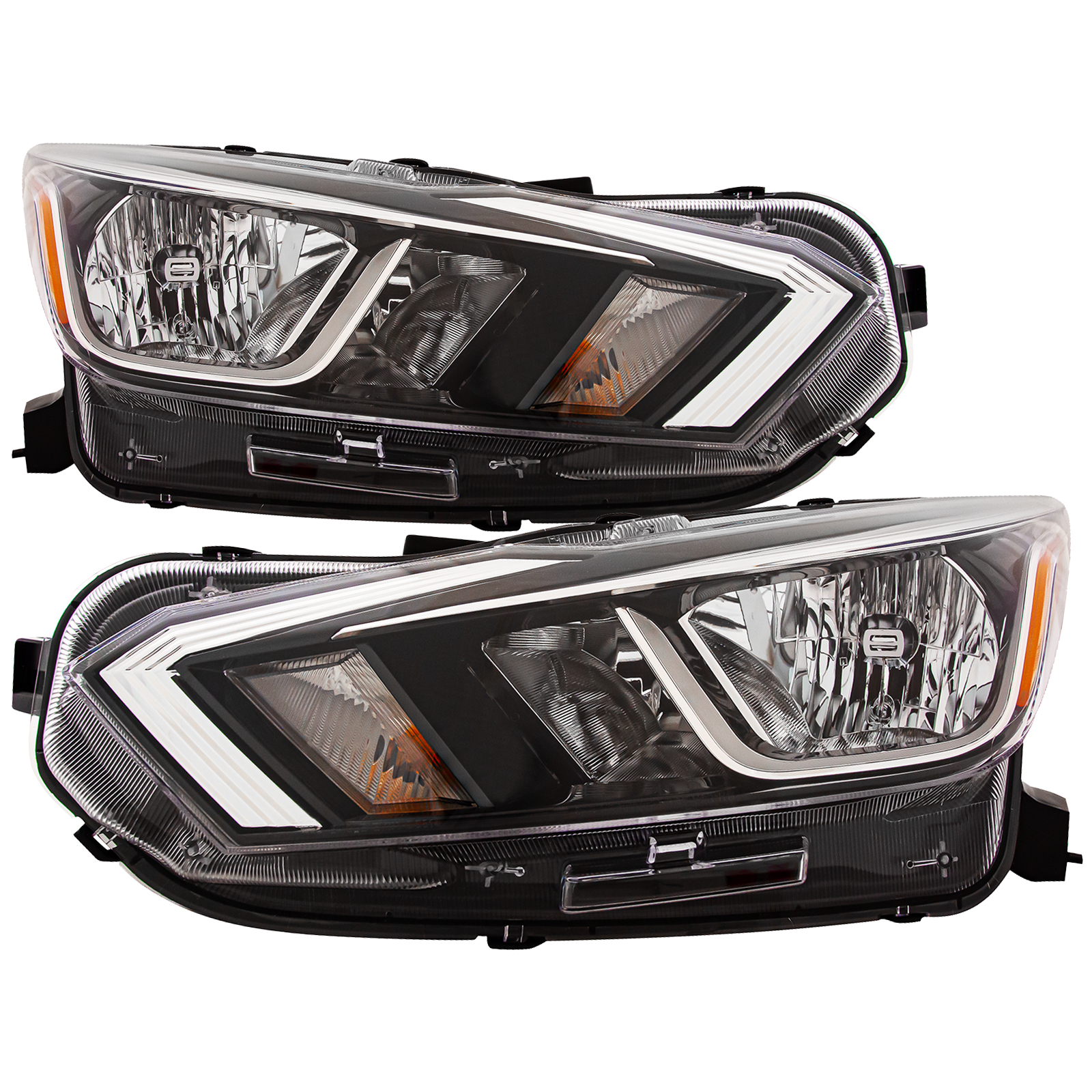 Headlight Set For 20-22 Nissan Versa; CAPA Certified