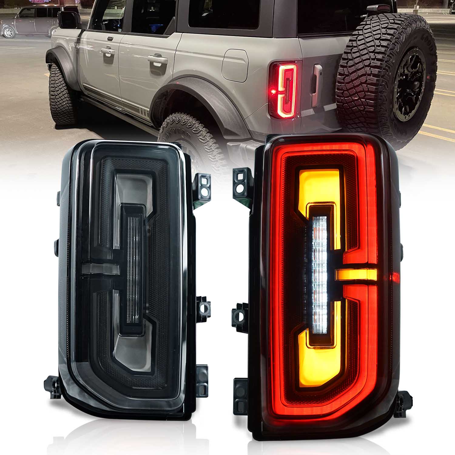 Tail Light Set For 21-24 Ford Bronco