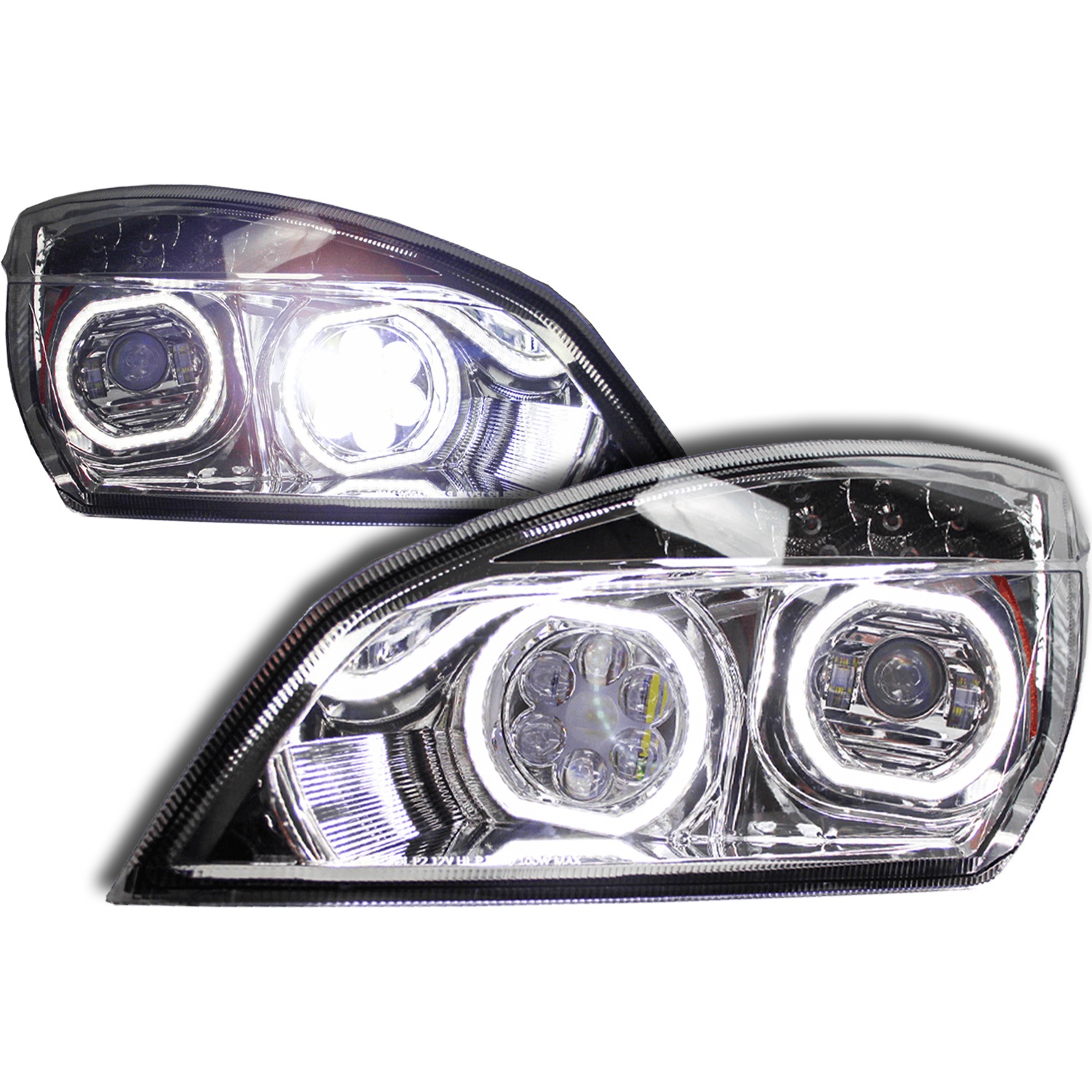 Headlight Set For 18-21 Freightliner Cascadia 113, 18-23 Freightliner Cascadia 116, 18-23 Freightliner Cascadia 125, 18-23 Freightliner Cascadia 126